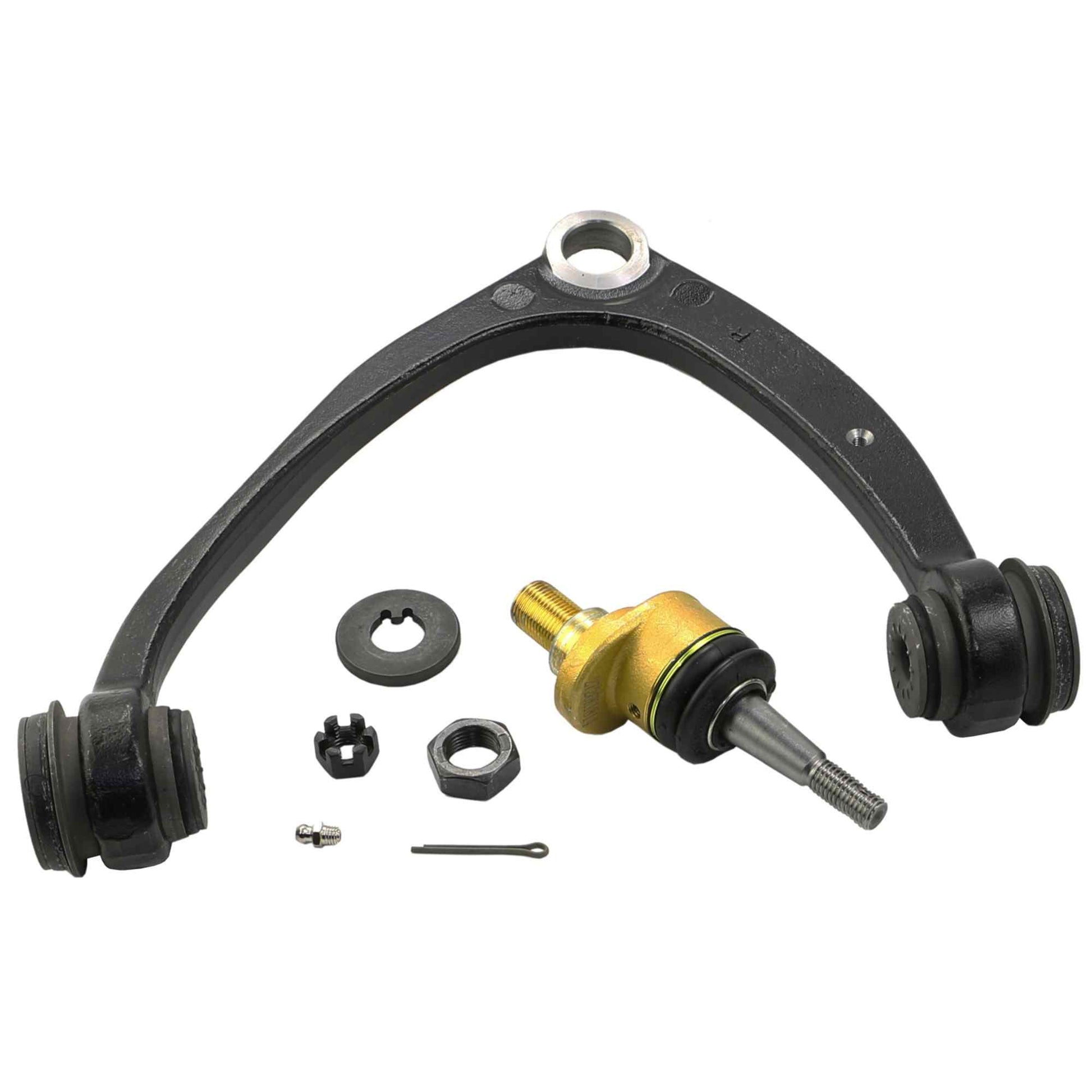 Angle View of Front Upper Right Suspension Control Arm and Ball Joint Assembly MOOG RK100215