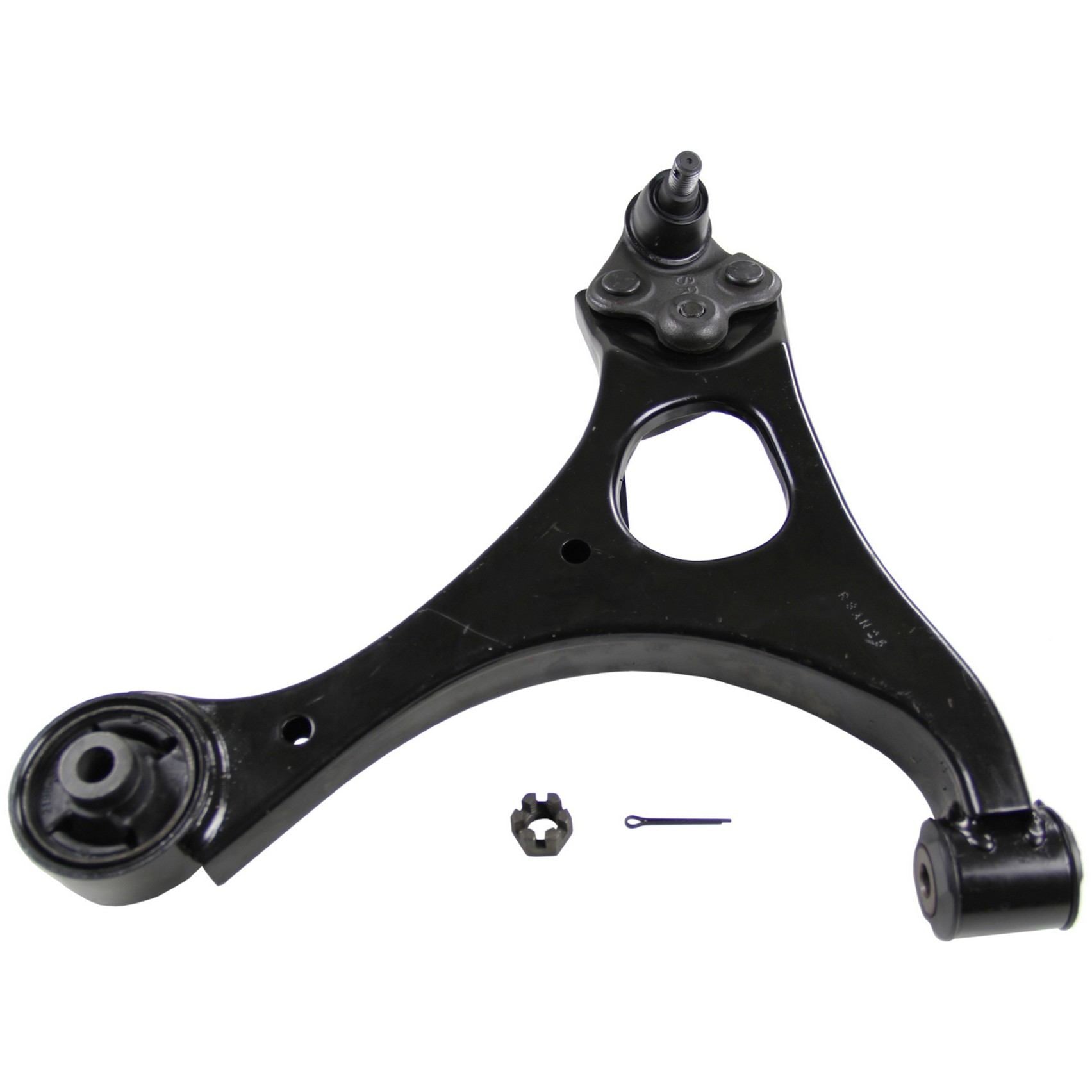 Angle View of Front Right Suspension Control Arm and Ball Joint Assembly MOOG RK620383