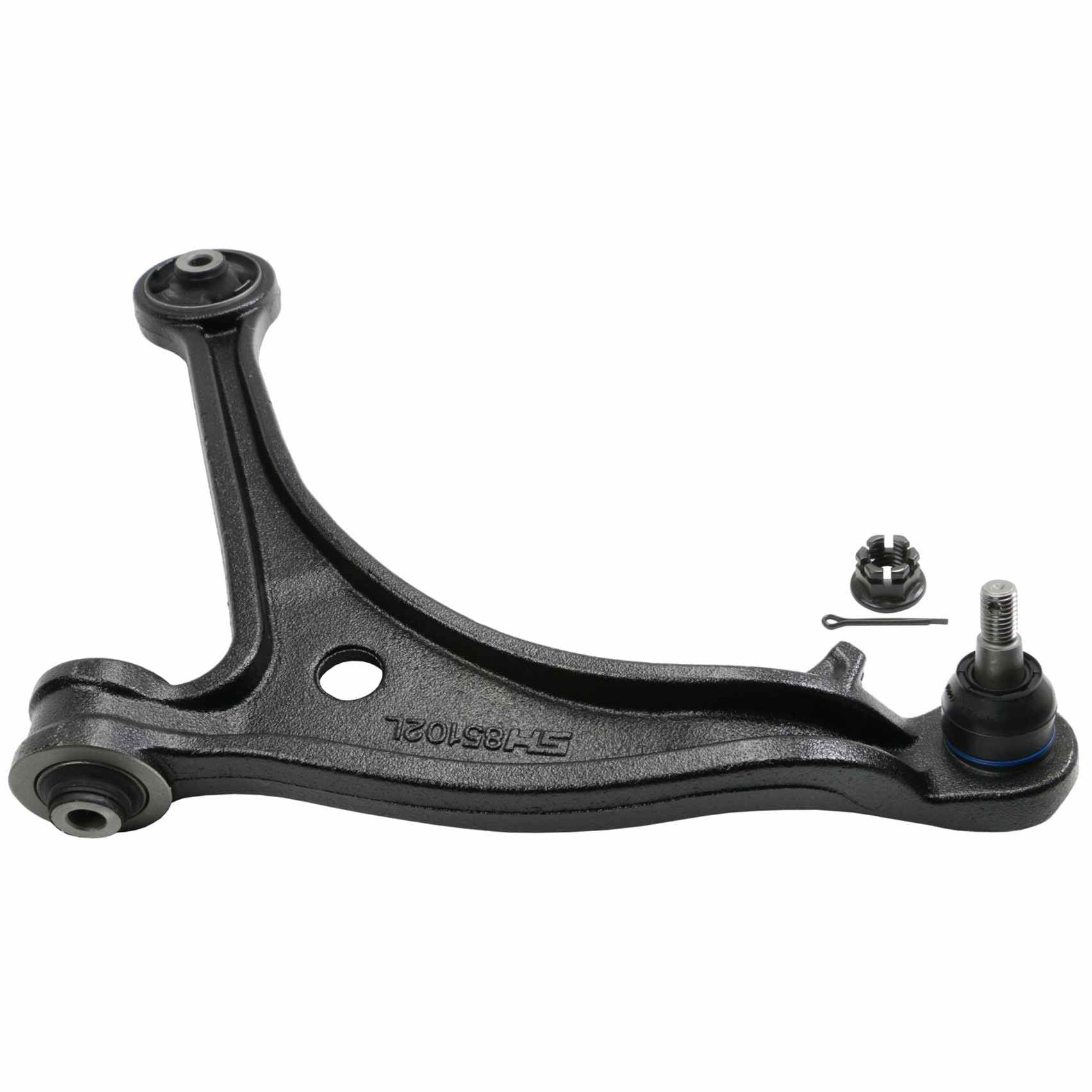 Angle View of Front Left Suspension Control Arm and Ball Joint Assembly MOOG RK620505