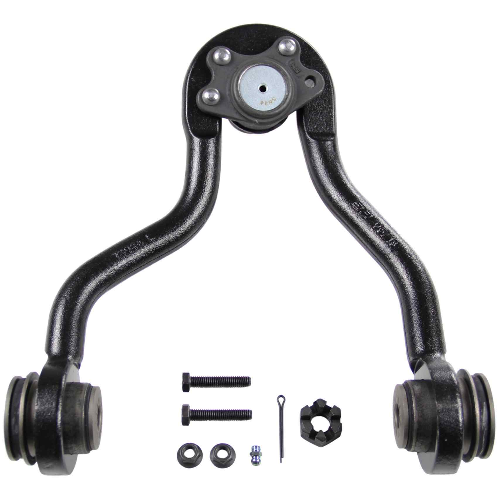 Angle View of Front Upper Left Suspension Control Arm and Ball Joint Assembly MOOG RK620720