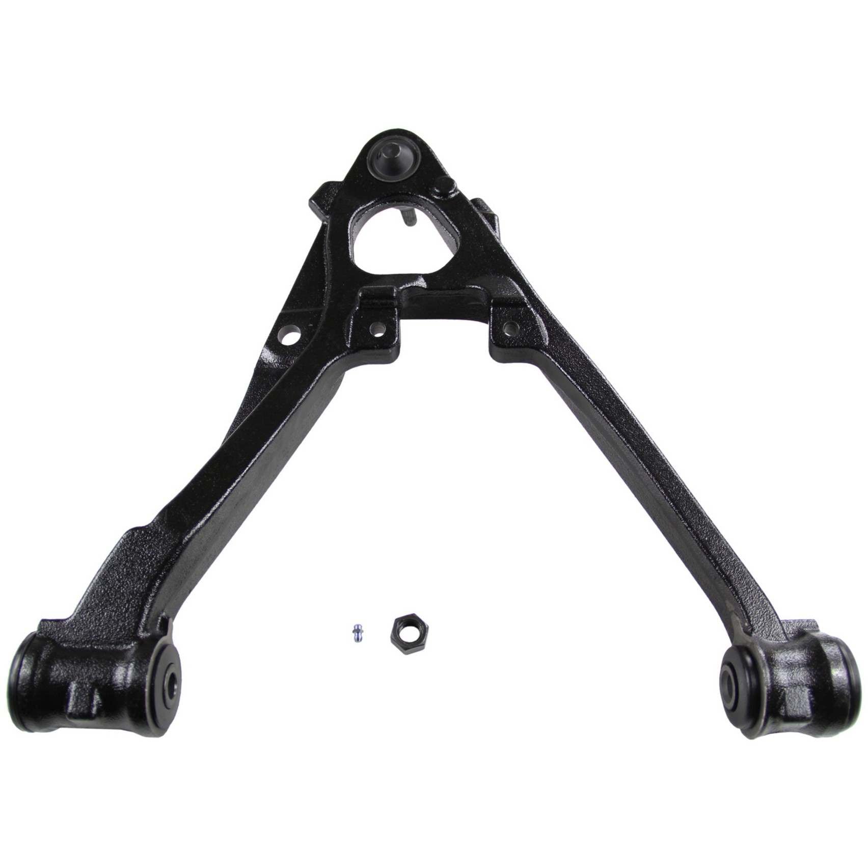 Back View of Front Left Suspension Control Arm and Ball Joint Assembly MOOG RK620888