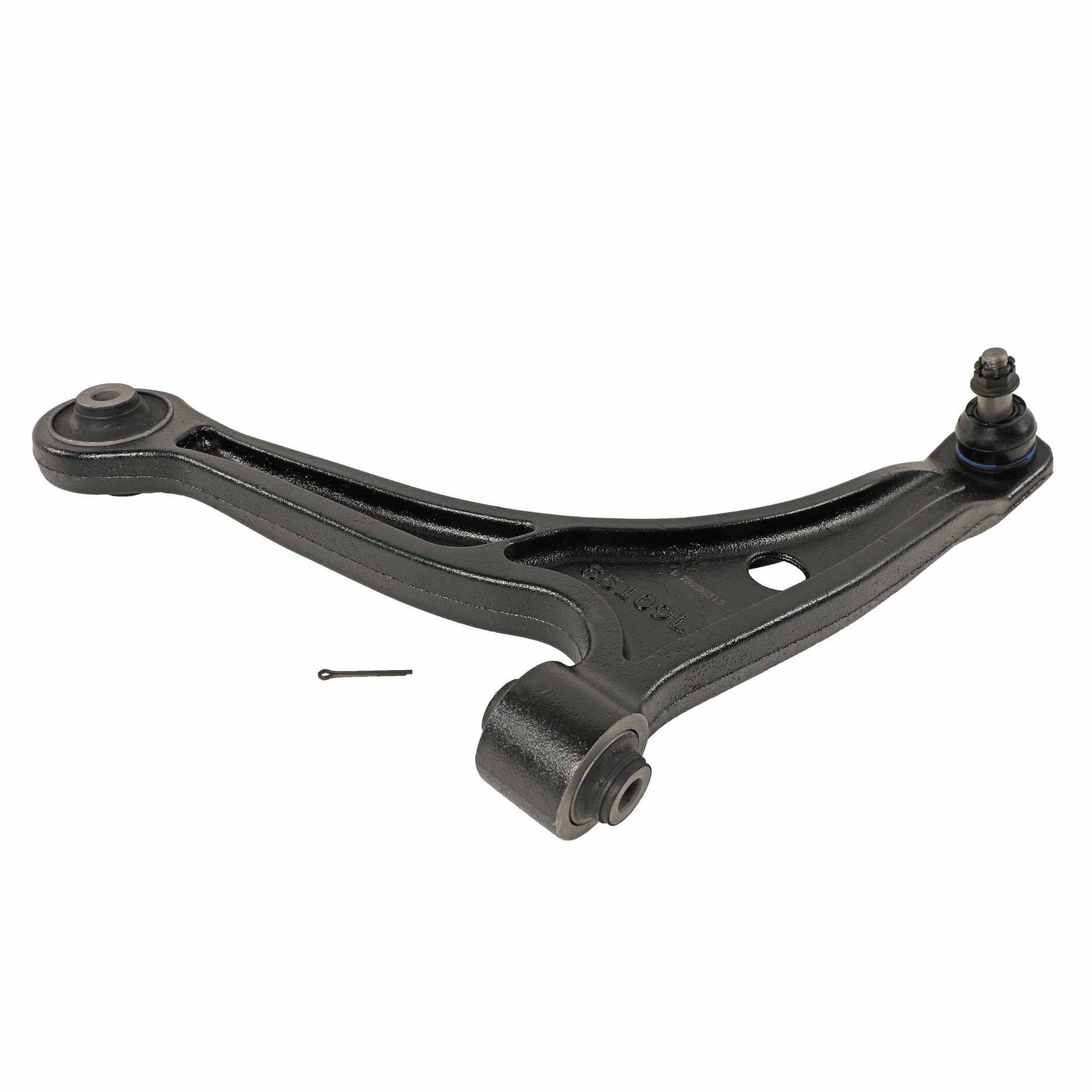 Angle View of Front Left Suspension Control Arm and Ball Joint Assembly MOOG RK621349