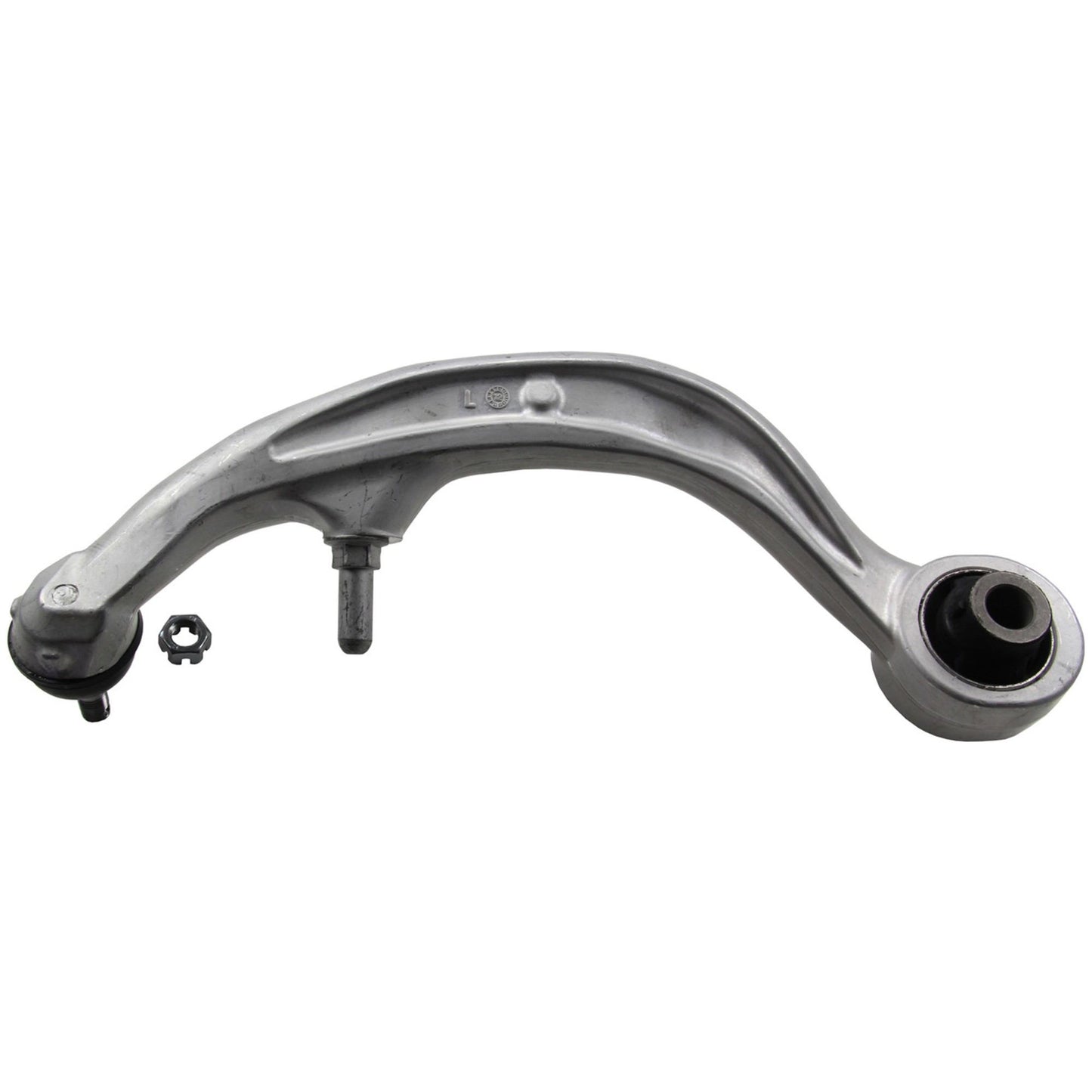 Bottom View of Front Rear Left Suspension Control Arm and Ball Joint Assembly MOOG RK621373