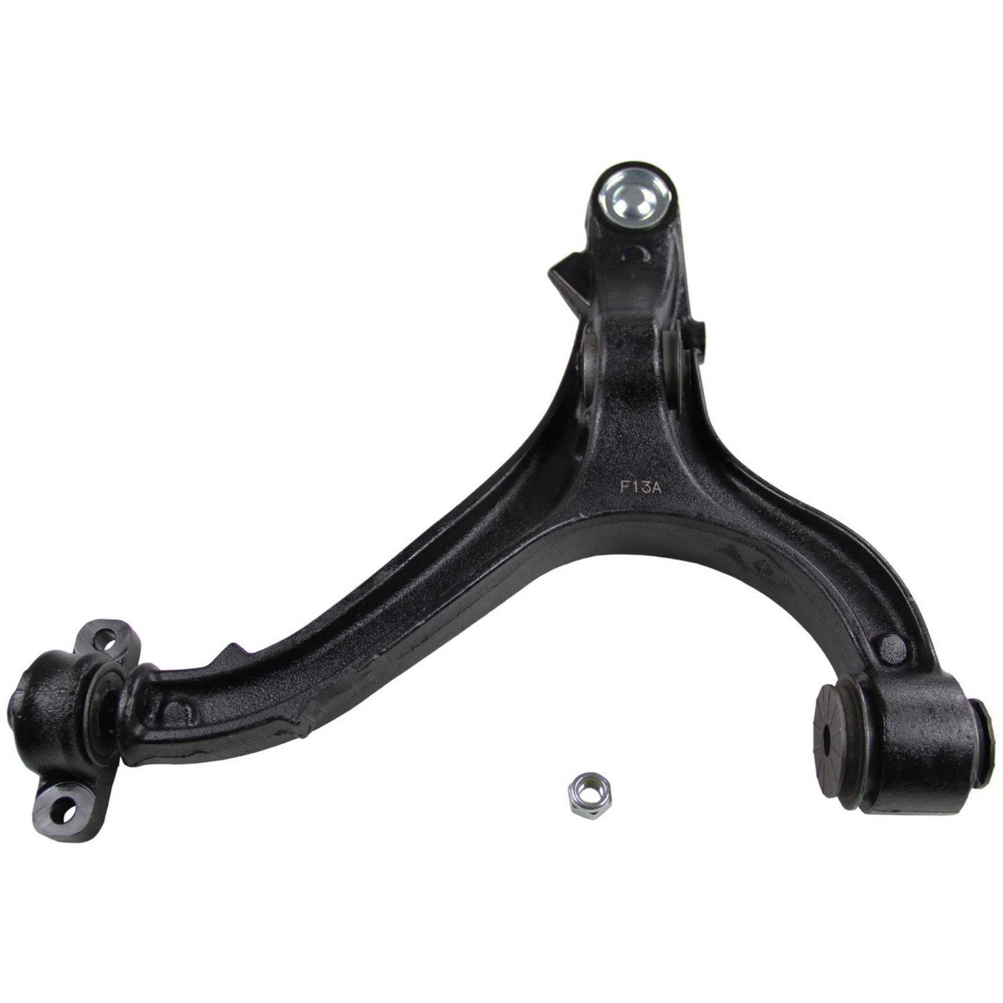 Back View of Front Left Suspension Control Arm and Ball Joint Assembly MOOG RK621375