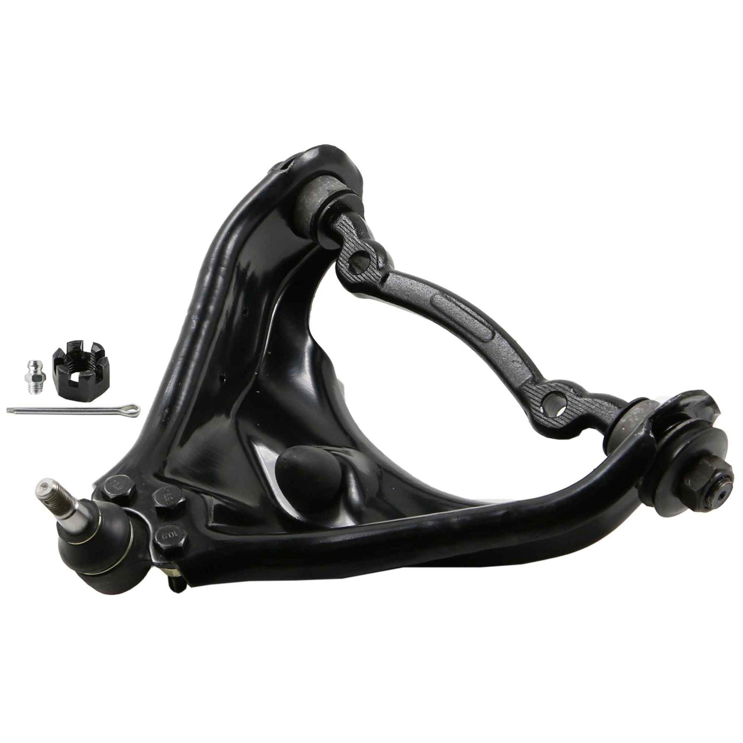 Angle View of Front Upper Right Suspension Control Arm and Ball Joint Assembly MOOG RK621756