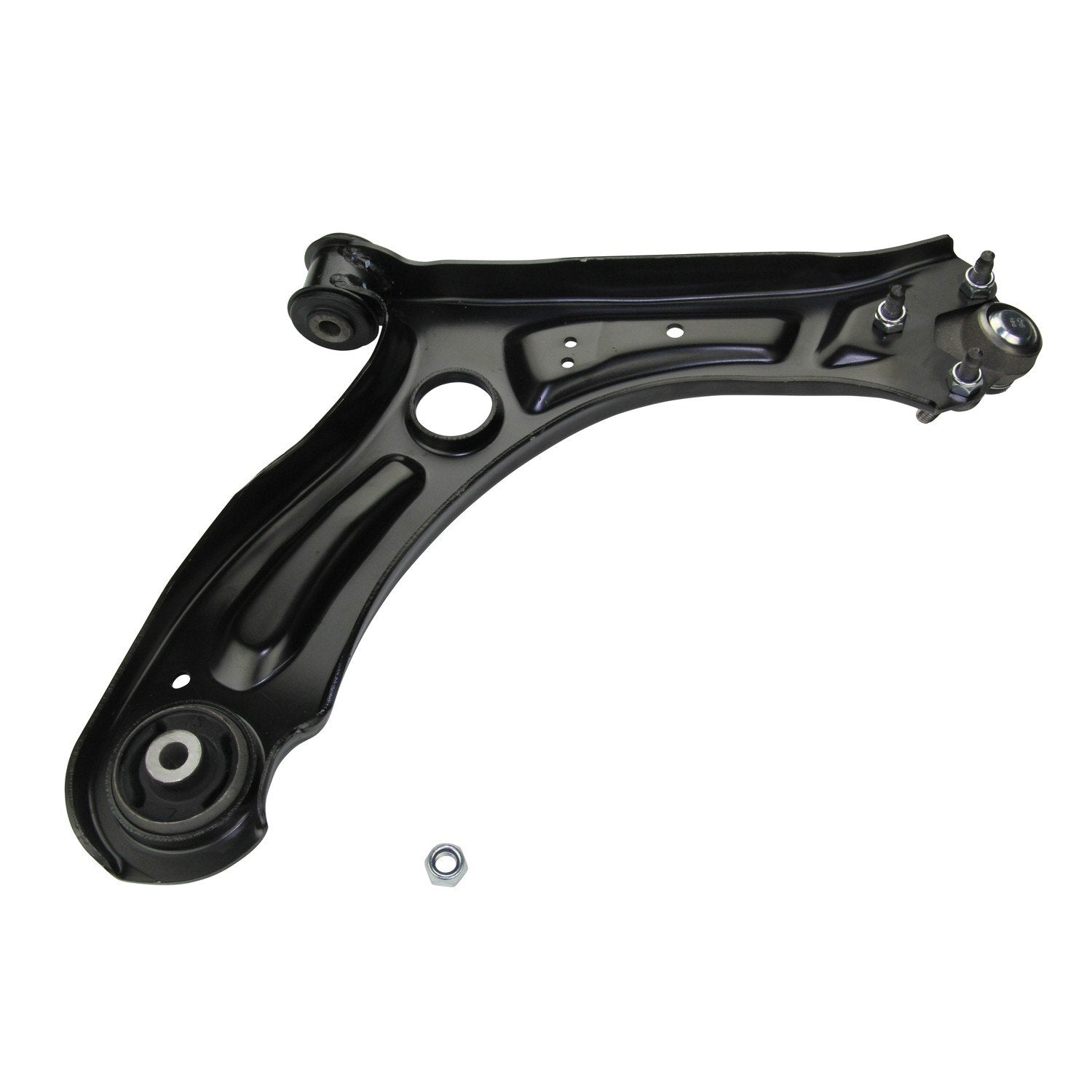 Bottom View of Front Left Suspension Control Arm and Ball Joint Assembly MOOG RK621949