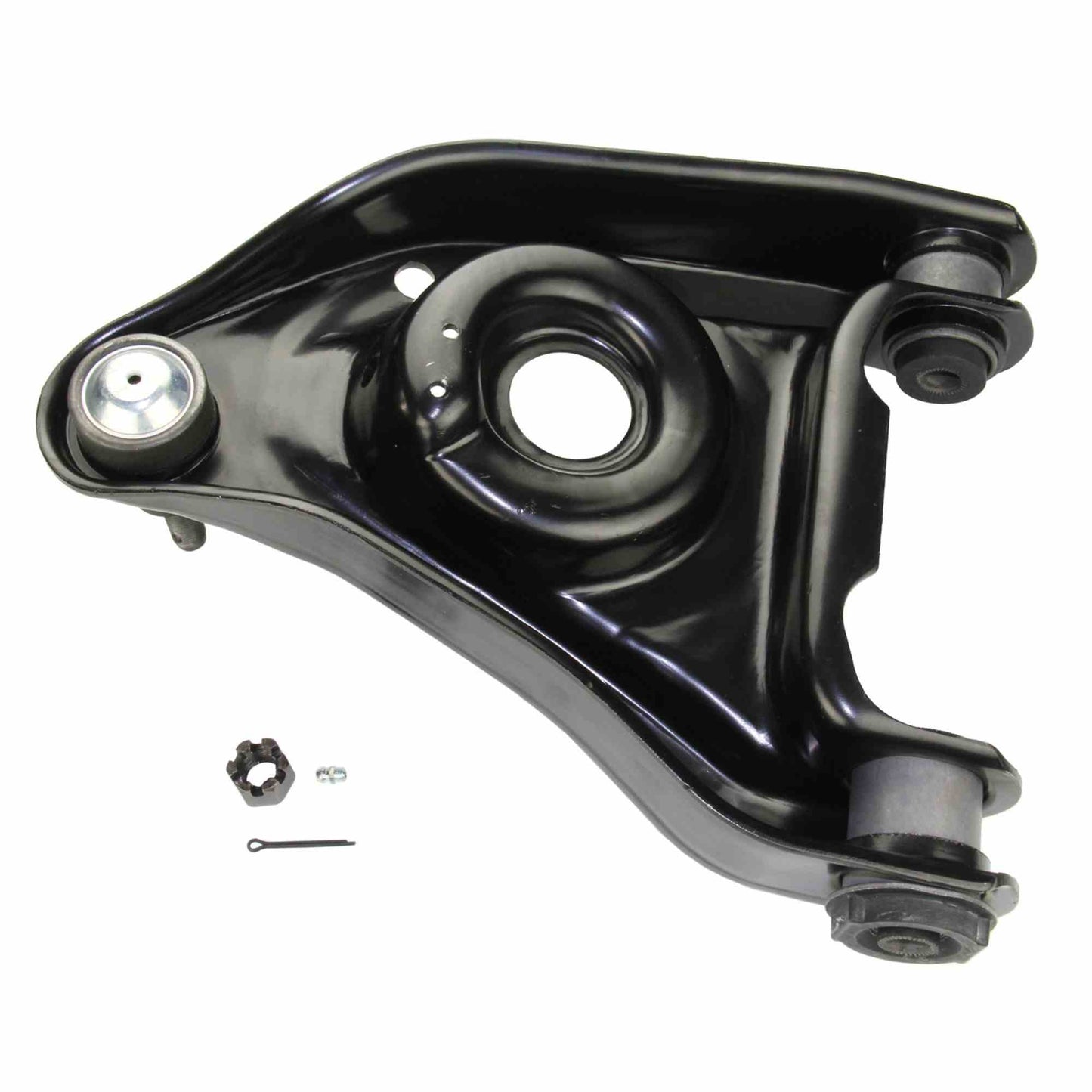 Bottom View of Front Right Suspension Control Arm and Ball Joint Assembly MOOG RK622130