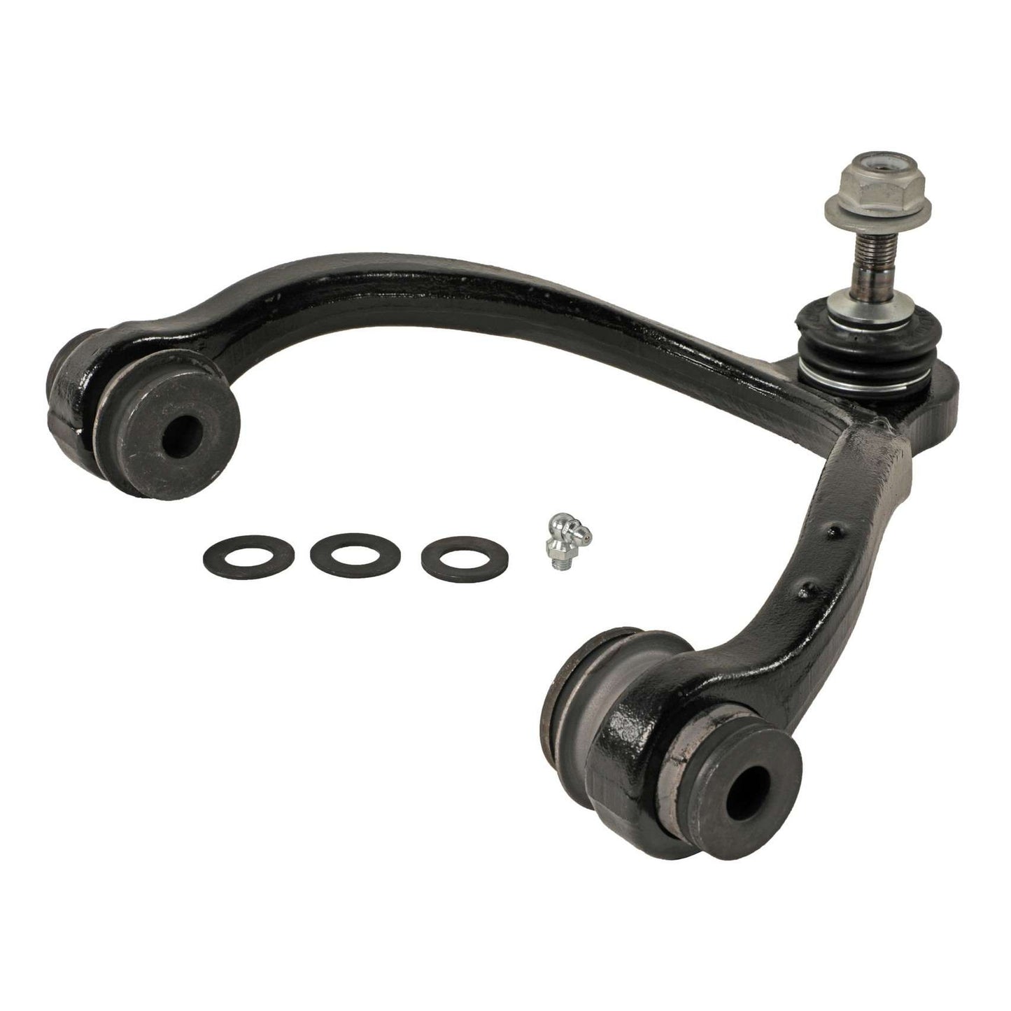 Angle View of Front Upper Right Suspension Control Arm and Ball Joint Assembly MOOG RK80038