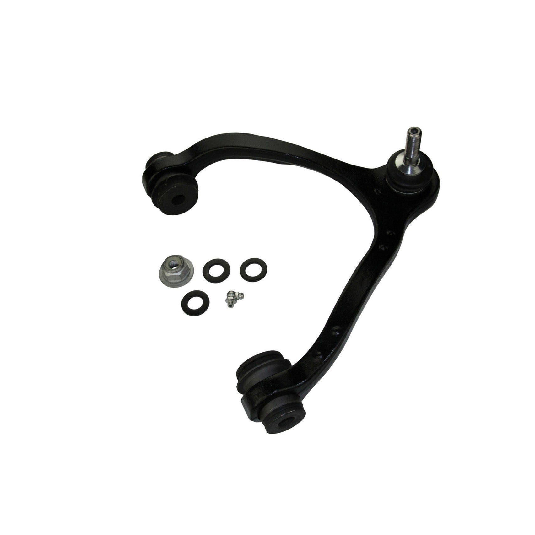 Bottom View of Front Upper Right Suspension Control Arm and Ball Joint Assembly MOOG RK80038