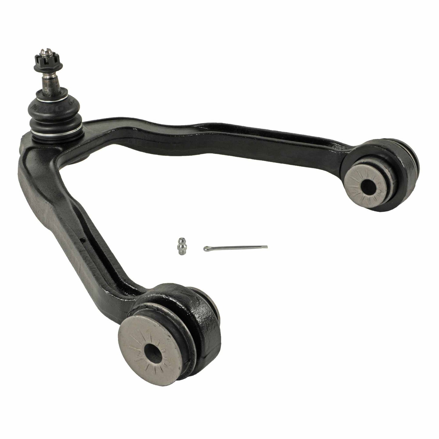 Angle View of Front Upper Right Suspension Control Arm and Ball Joint Assembly MOOG RK80052