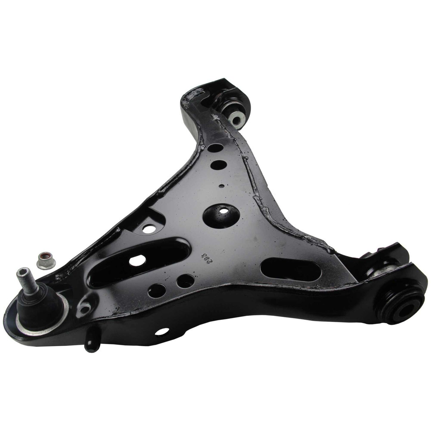 Bottom View of Front Left Suspension Control Arm and Ball Joint Assembly MOOG RK80721