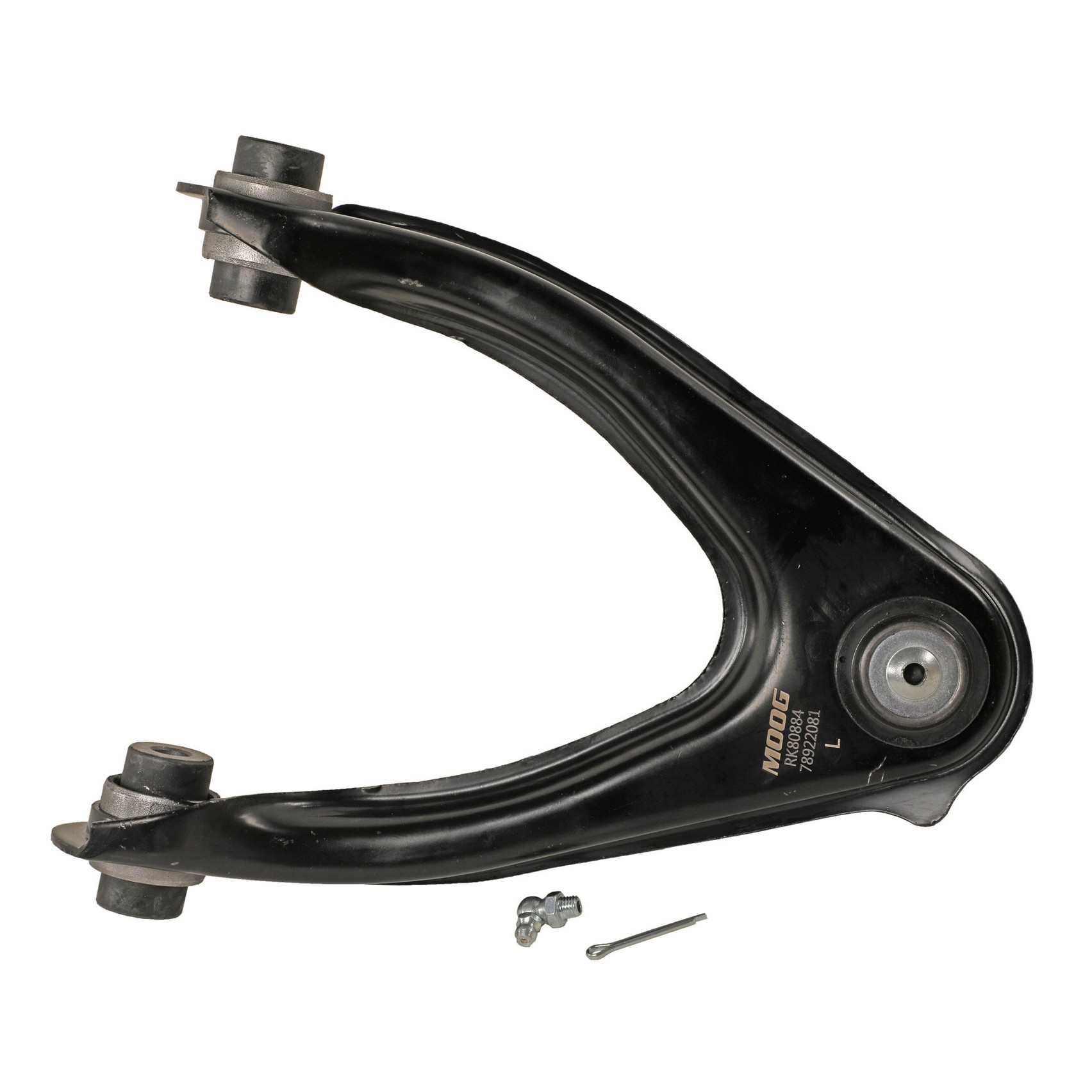 Back View of Front Upper Left Suspension Control Arm and Ball Joint Assembly MOOG RK80884