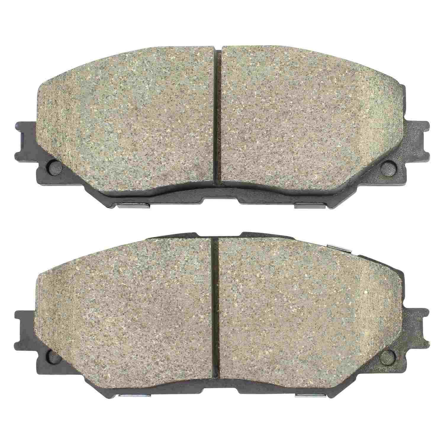 Front View of Front Disc Brake Pad Set MPA 1000-1210C