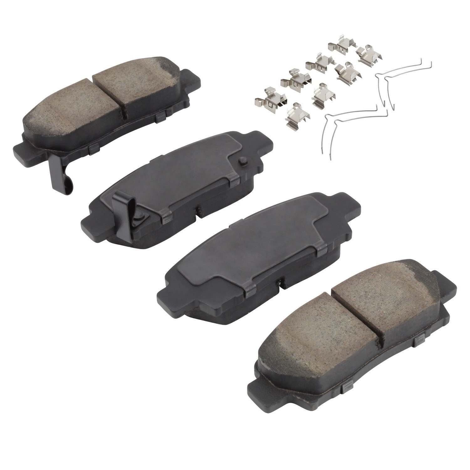 Angle View of Rear Disc Brake Pad Set MPA 1001-0672C