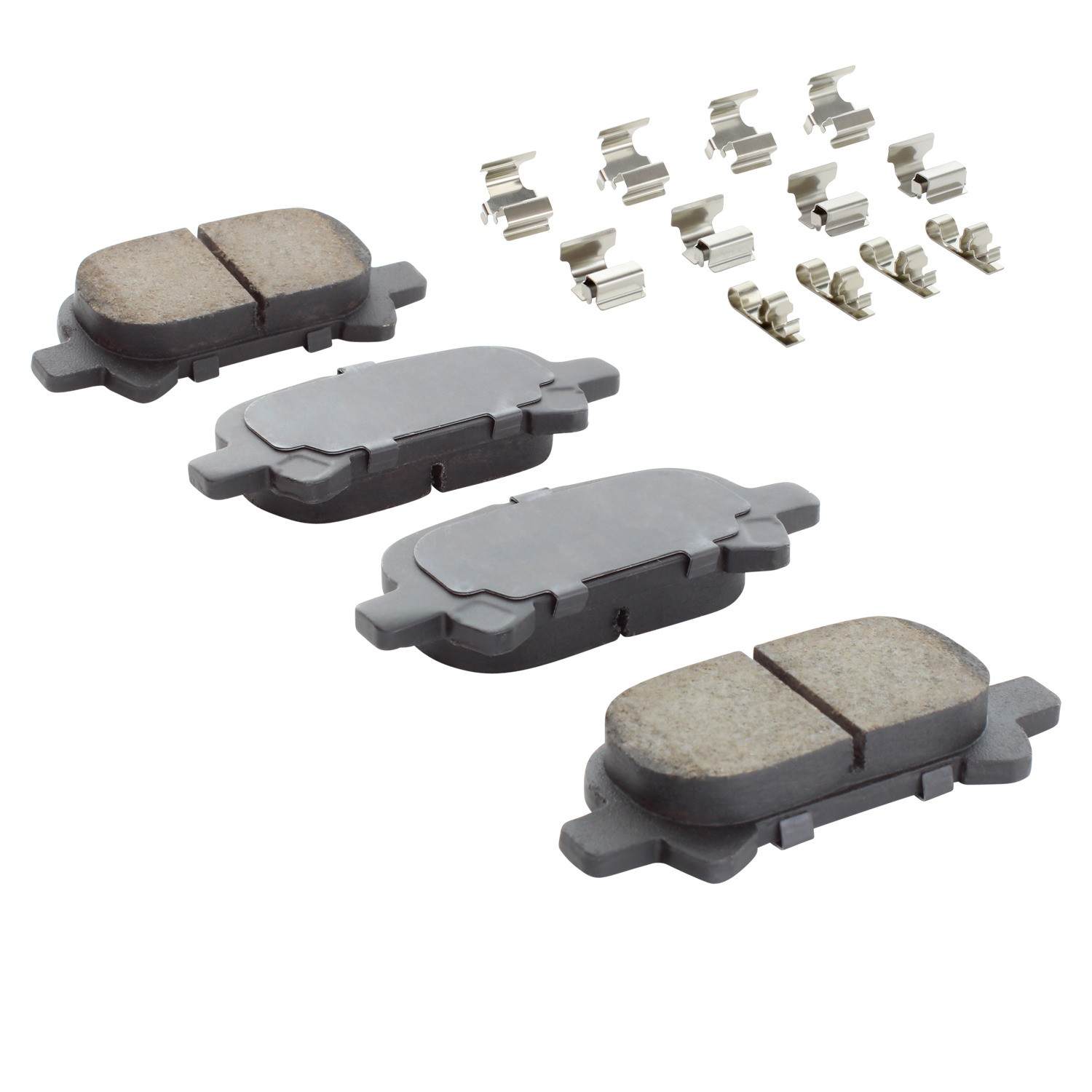 Angle View of Rear Disc Brake Pad Set MPA 1001-0828AC