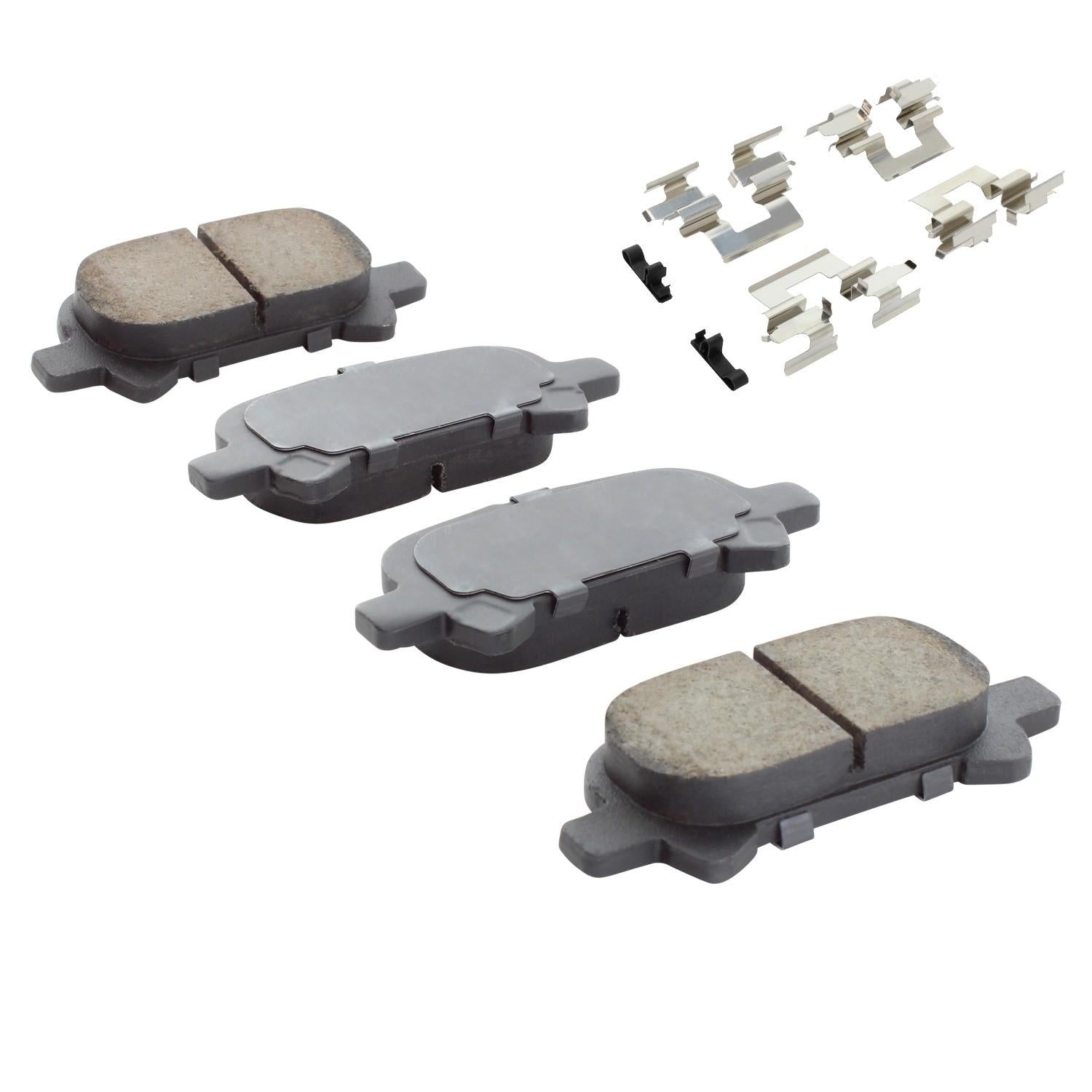 Angle View of Rear Disc Brake Pad Set MPA 1001-0828C