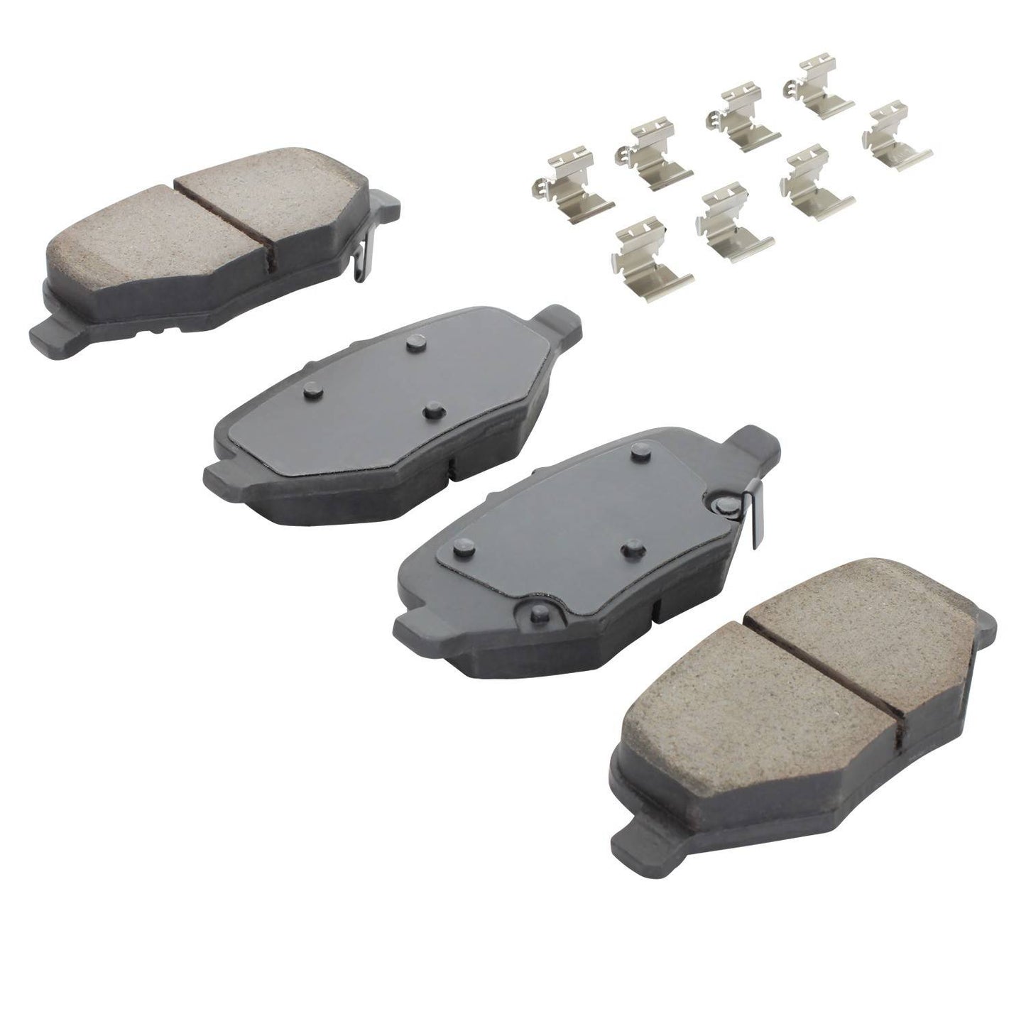 Angle View of Rear Disc Brake Pad Set MPA 1001-1612C