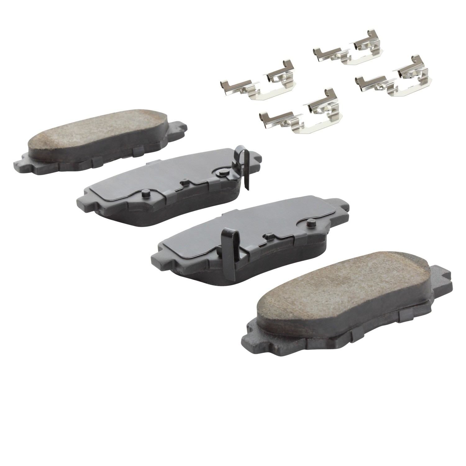 Angle View of Rear Disc Brake Pad Set MPA 1001-1729C