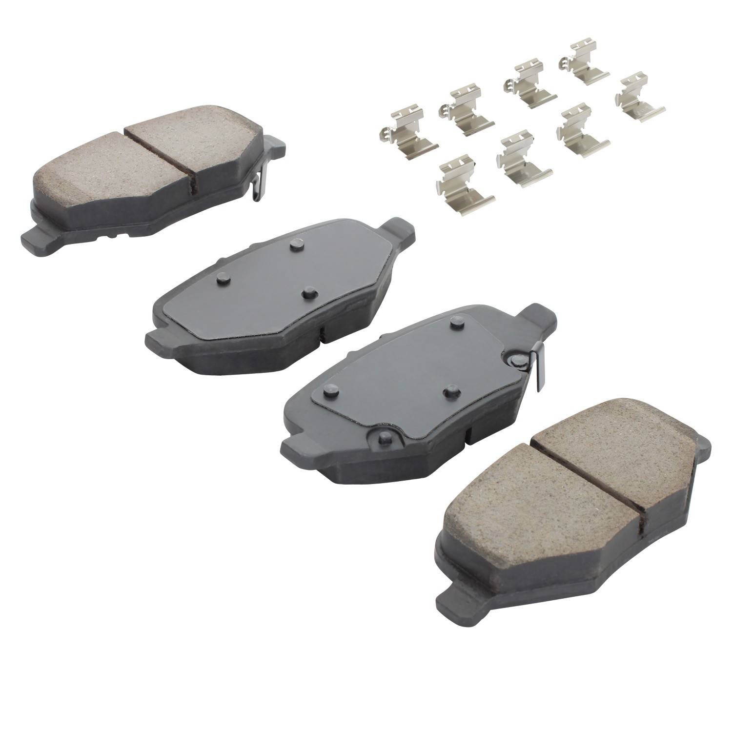 Angle View of Rear Disc Brake Pad Set MPA 1002-1612M