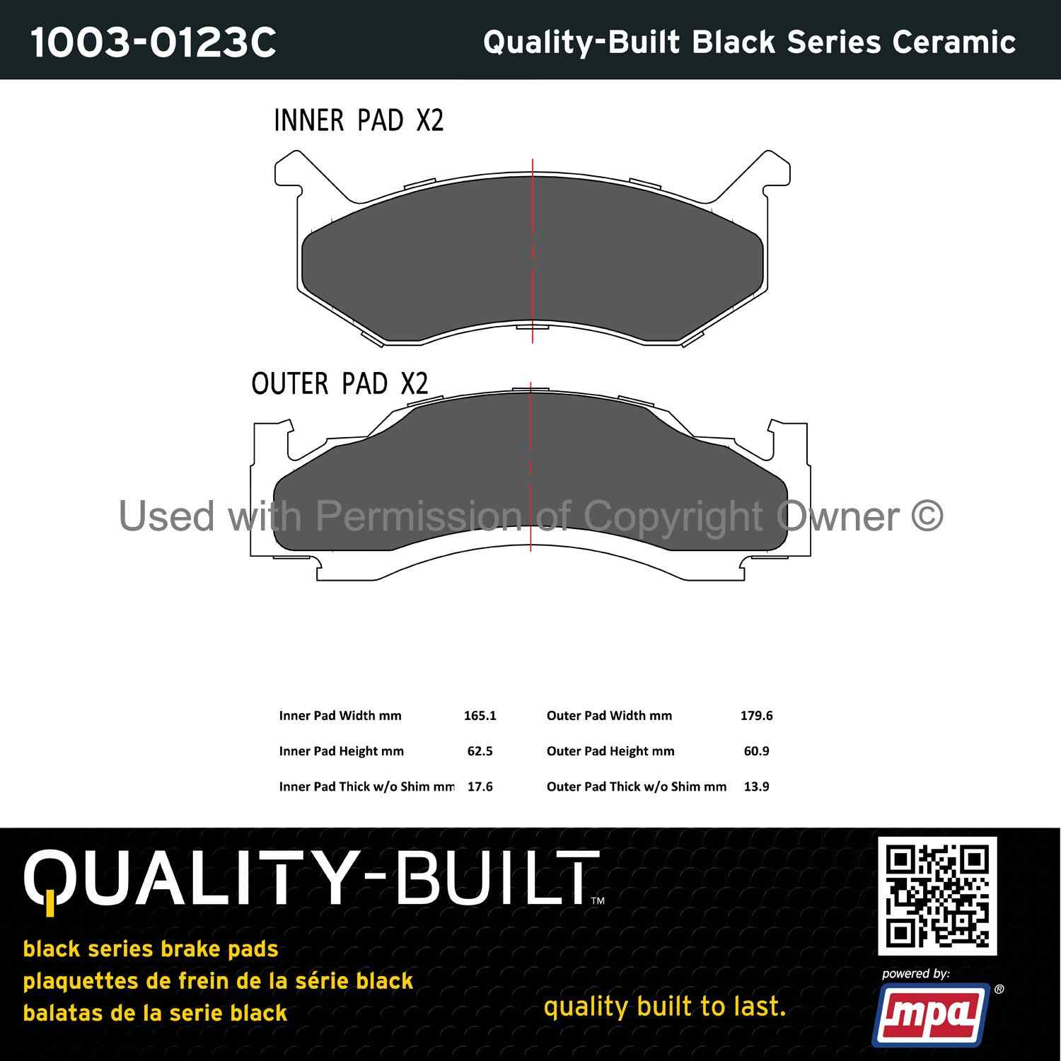 Other View of Front Disc Brake Pad Set MPA 1003-0123C