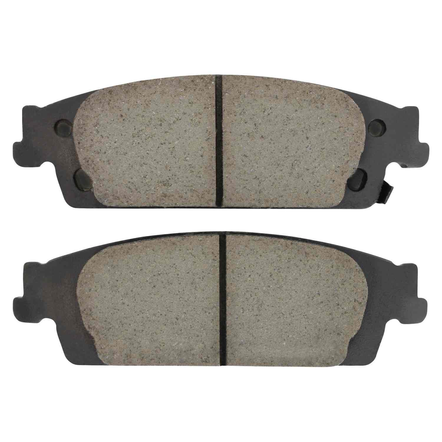 Front View of Rear Disc Brake Pad Set MPA 1003-1707C