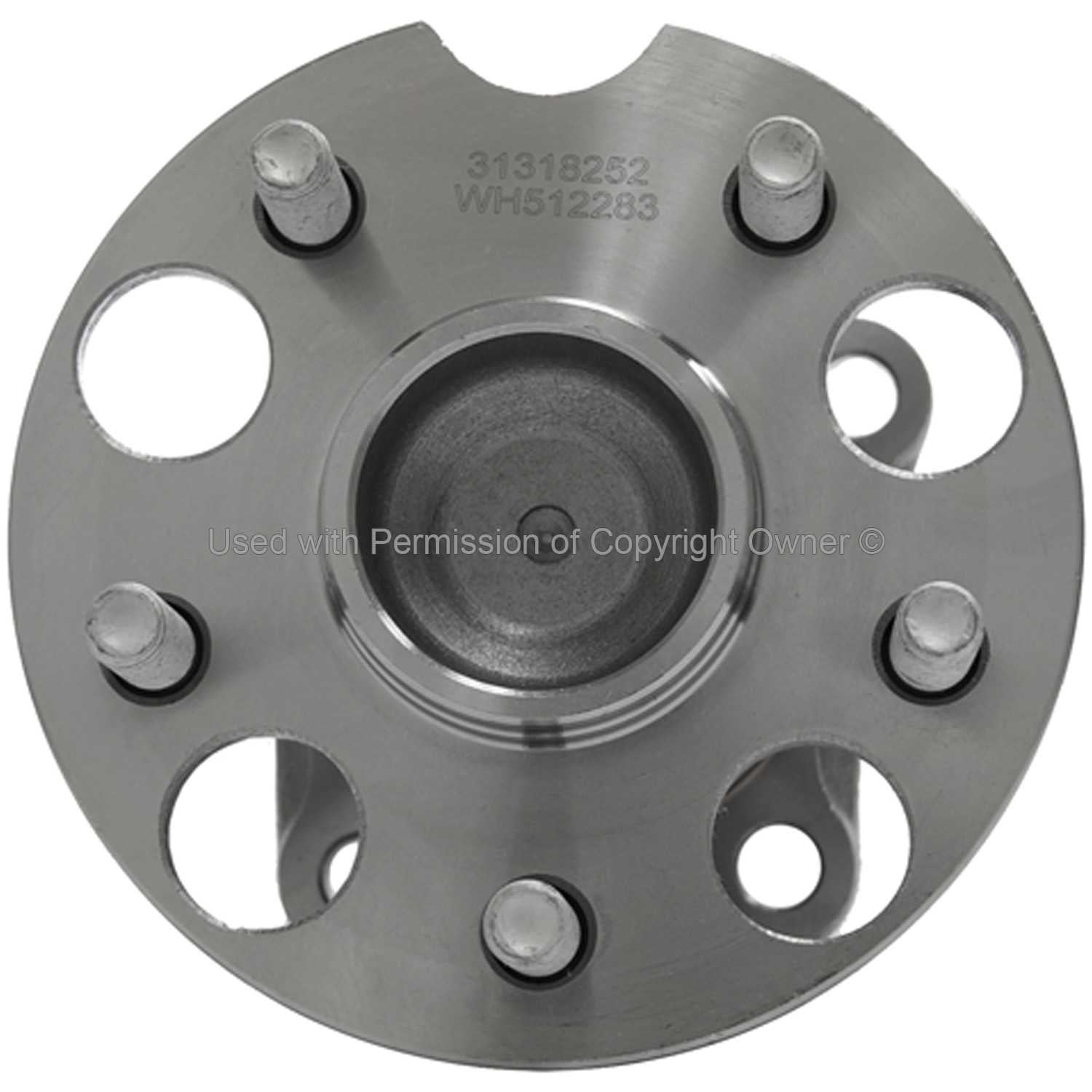 Front View of Rear Right Wheel Bearing and Hub Assembly MPA WH512283