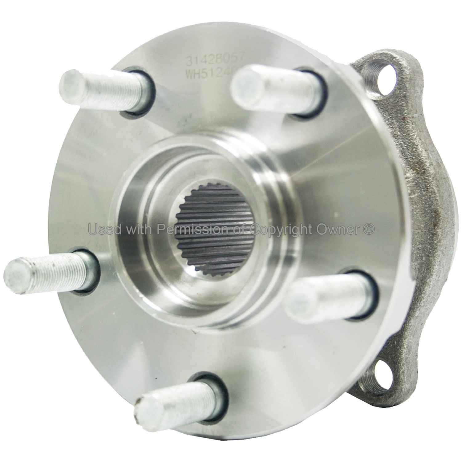 Angle View of Rear Wheel Bearing and Hub Assembly MPA WH512401