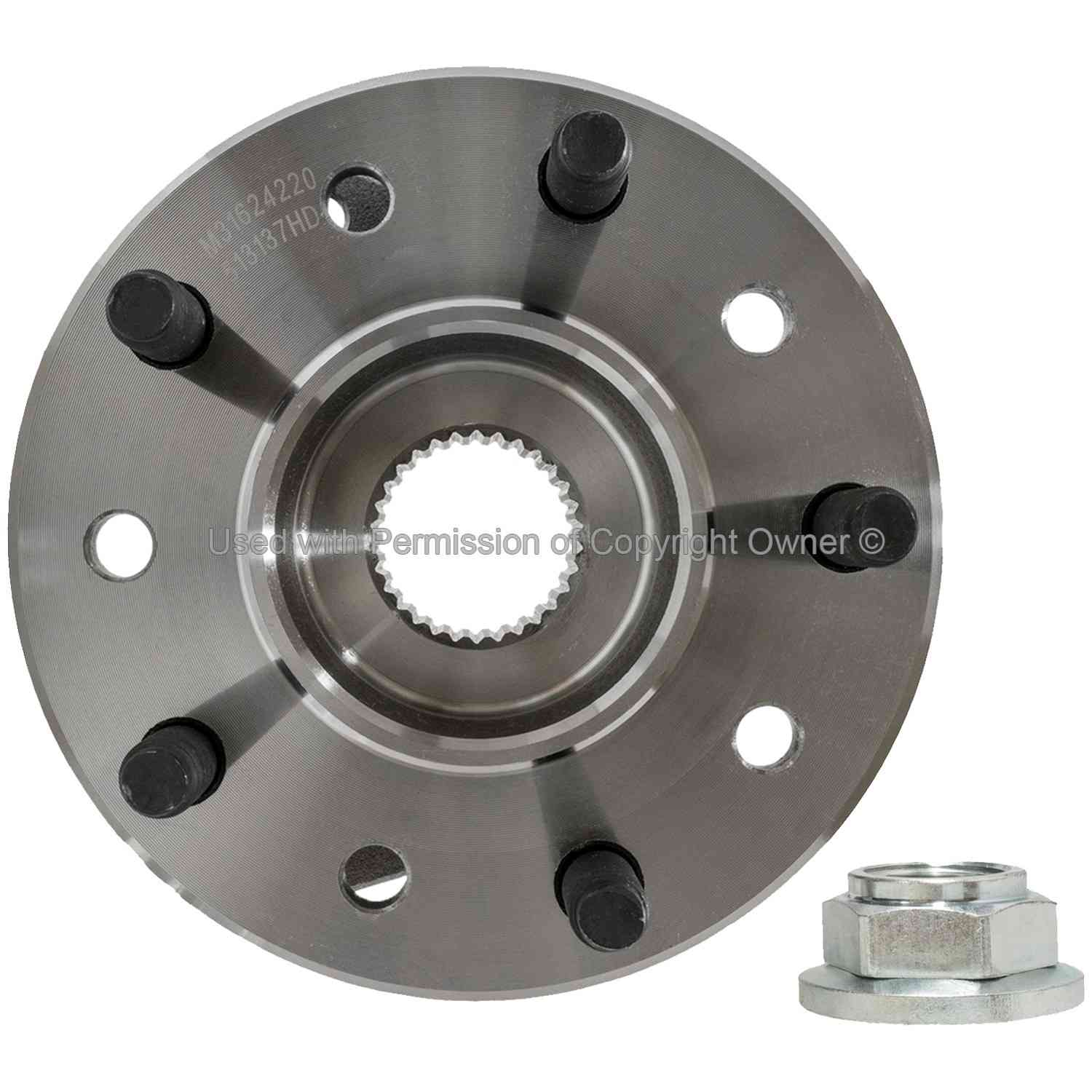 Front View of Front Wheel Bearing and Hub Assembly MPA WH513137HD