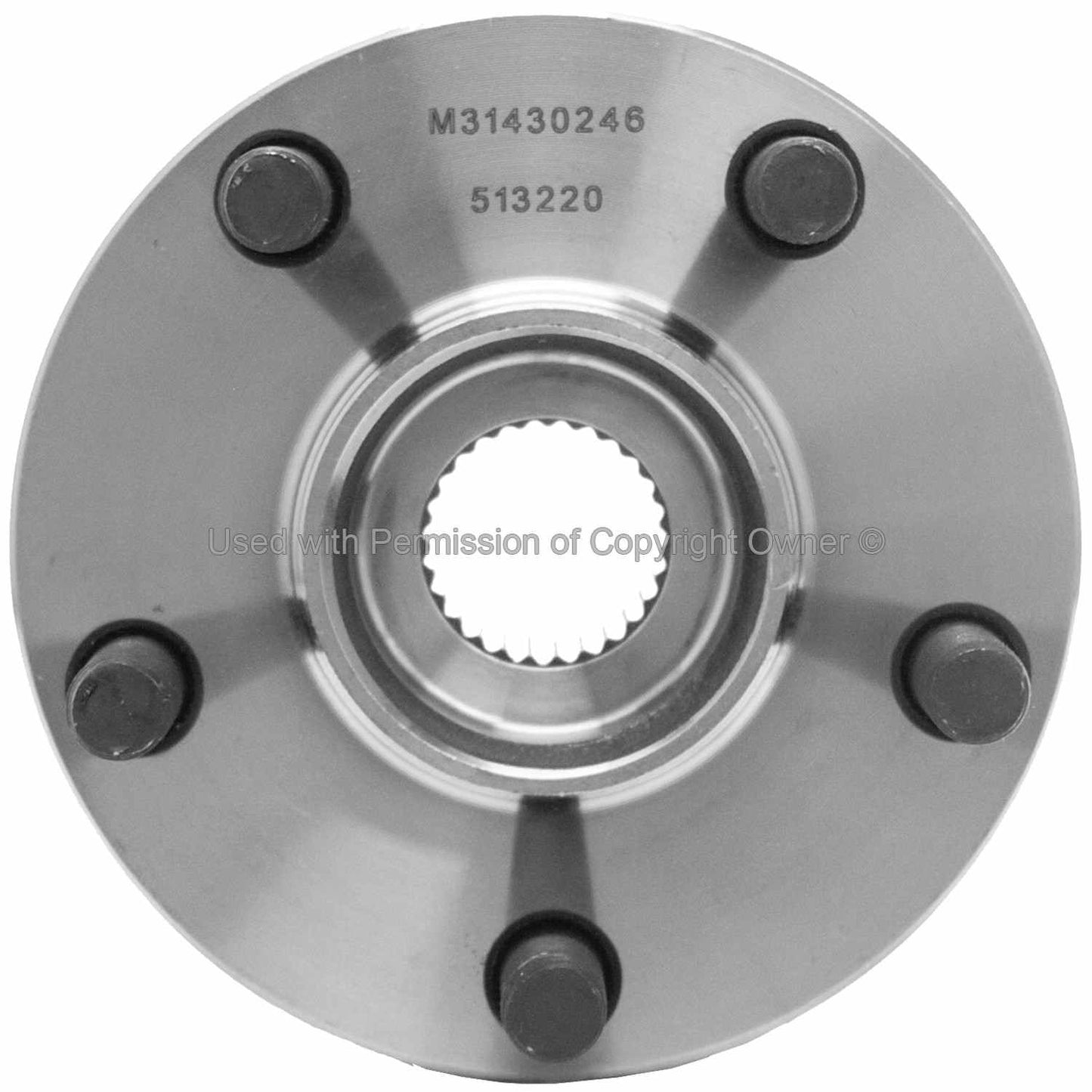 Front View of Front Wheel Bearing and Hub Assembly MPA WH513220