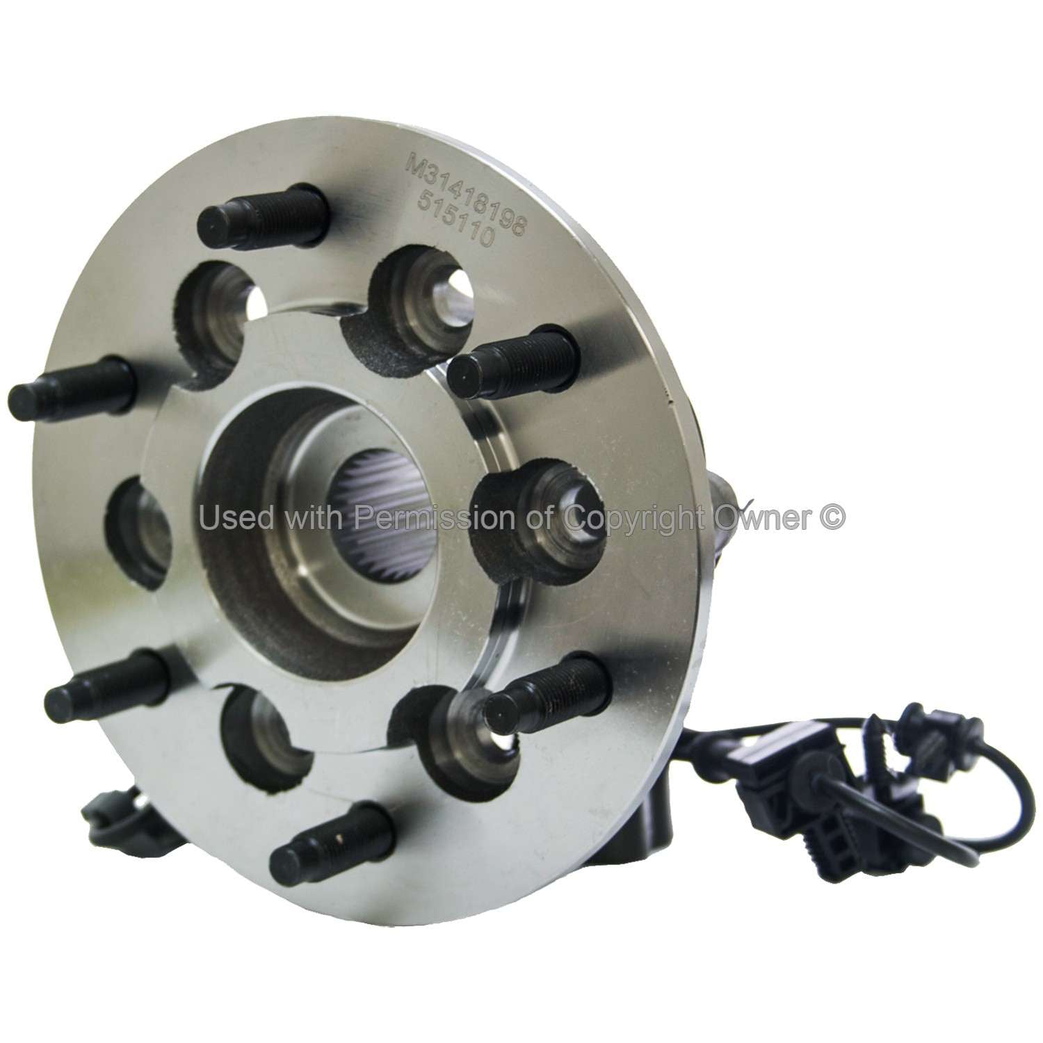 Angle View of Front Left Wheel Bearing and Hub Assembly MPA WH515110