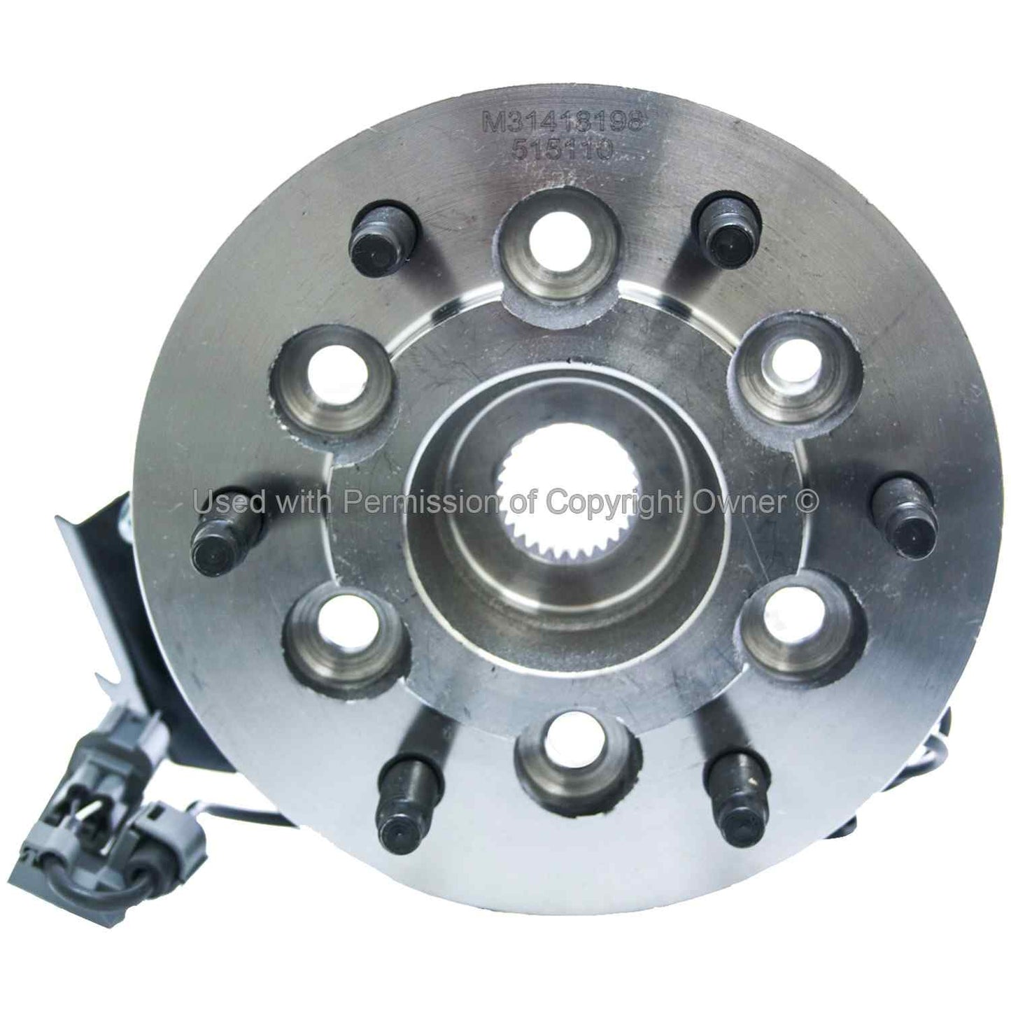 Front View of Front Left Wheel Bearing and Hub Assembly MPA WH515110