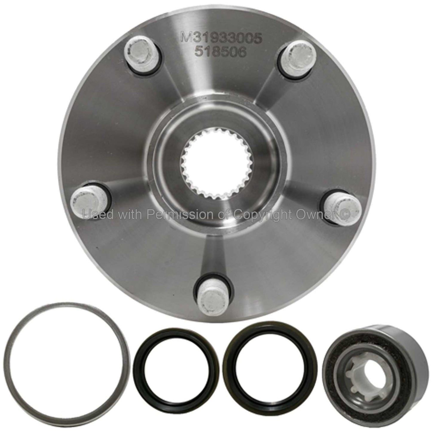 Front View of Front Wheel Hub Repair Kit MPA WH518506