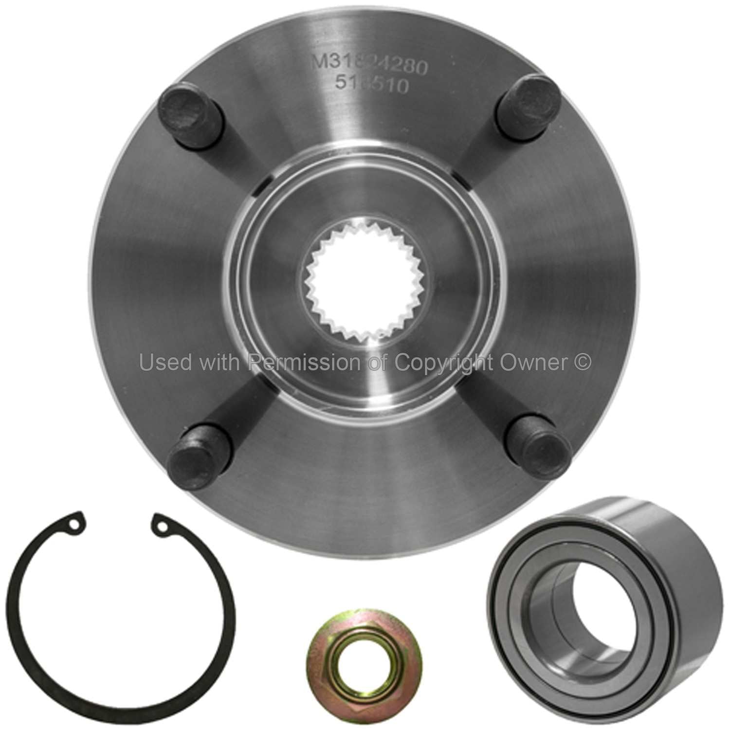 Front View of Front Wheel Hub Repair Kit MPA WH518510