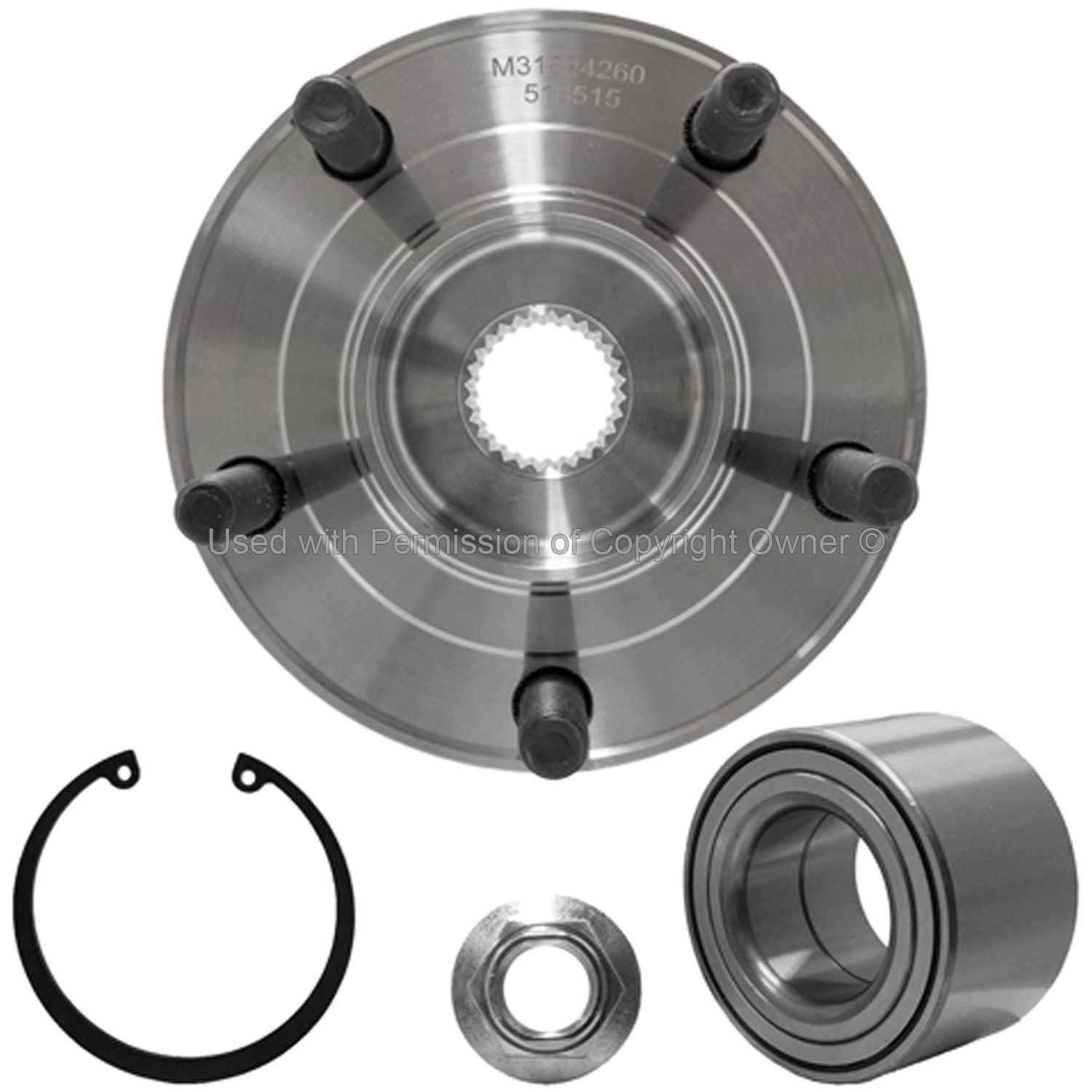 Front View of Front Wheel Hub Repair Kit MPA WH518515