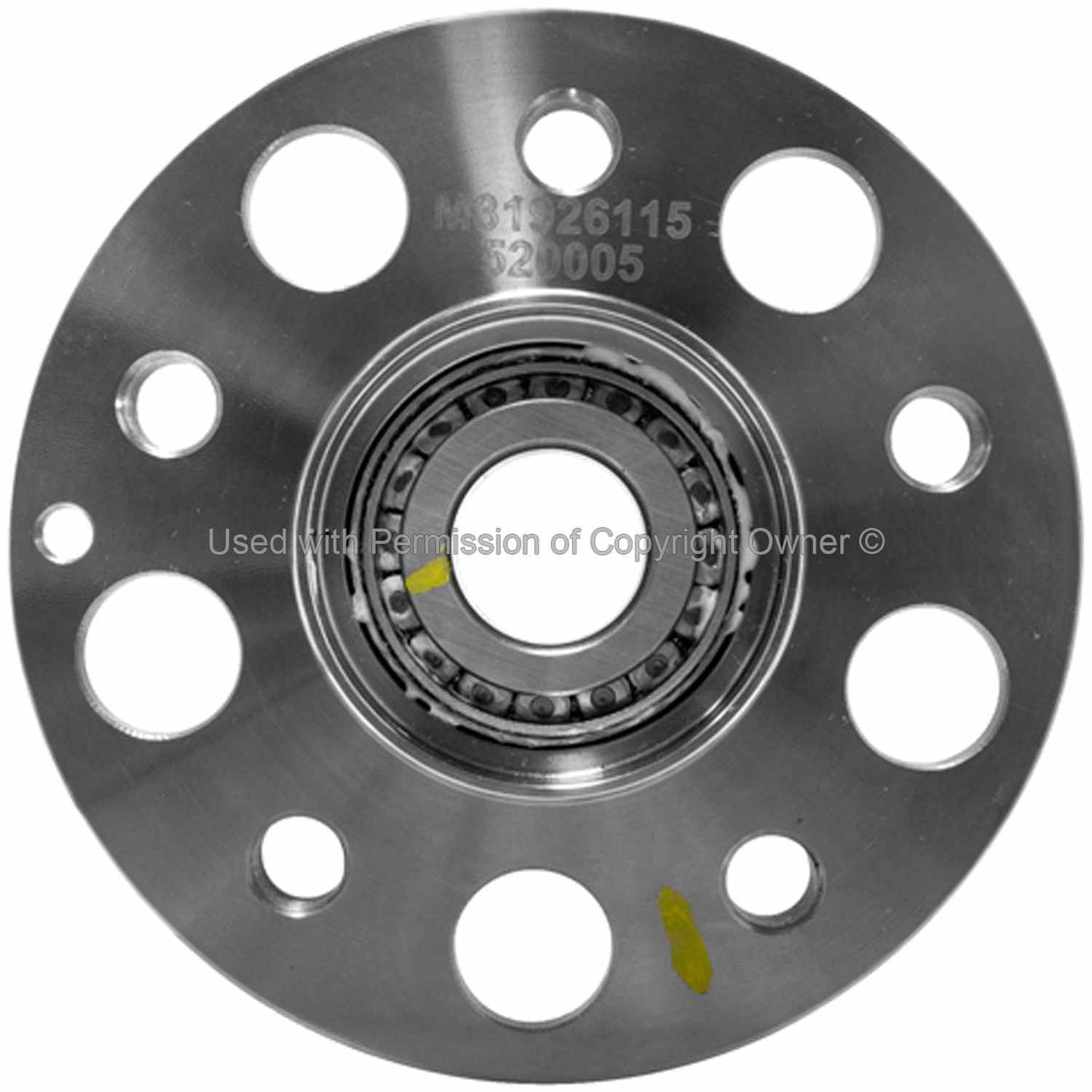 Front View of Front Wheel Bearing and Hub Assembly MPA WH520005