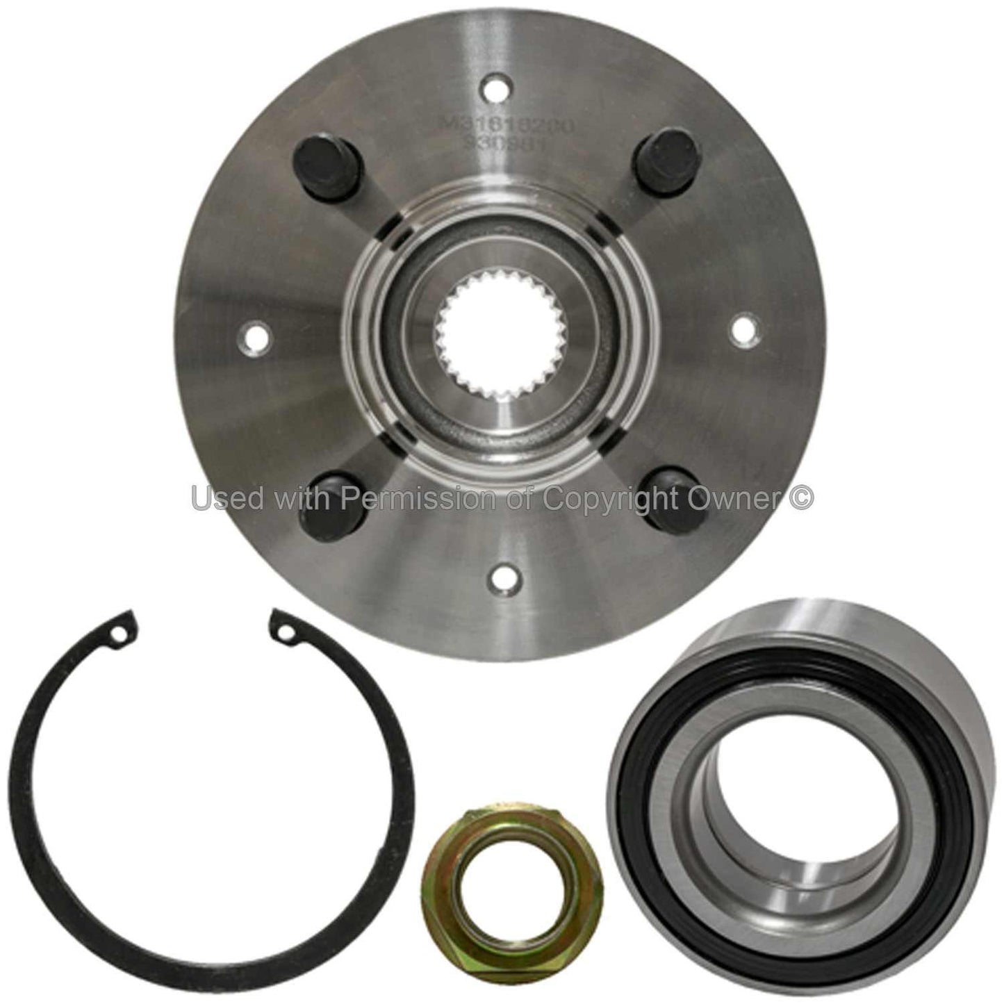 Front View of Front Wheel Hub Repair Kit MPA WH930588K