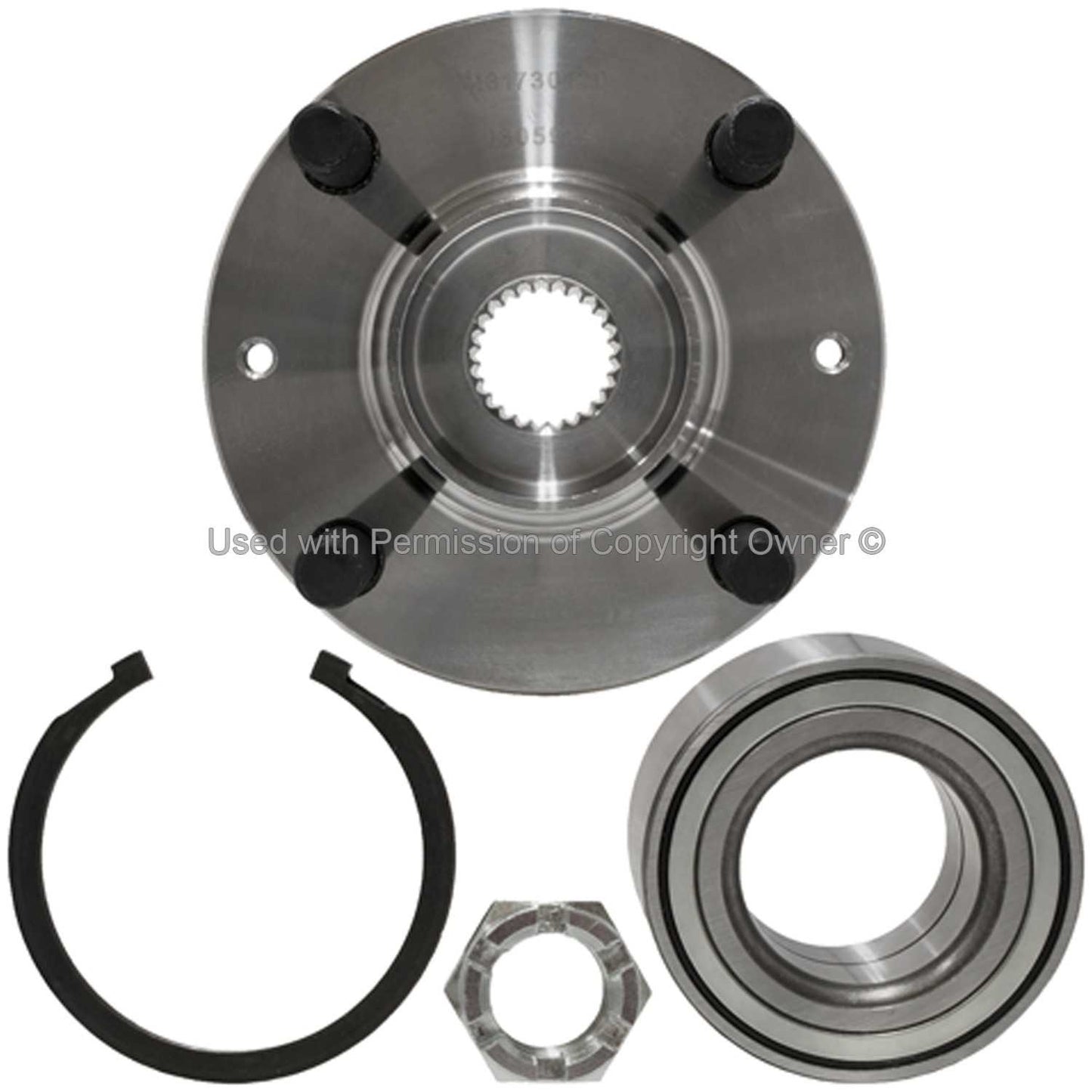 Front View of Front Wheel Hub Repair Kit MPA WH930592K