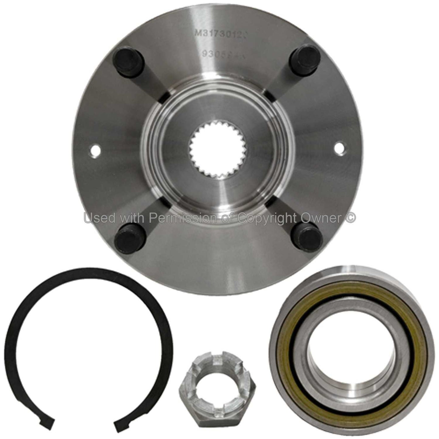 Front View of Front Wheel Hub Repair Kit MPA WH930594K