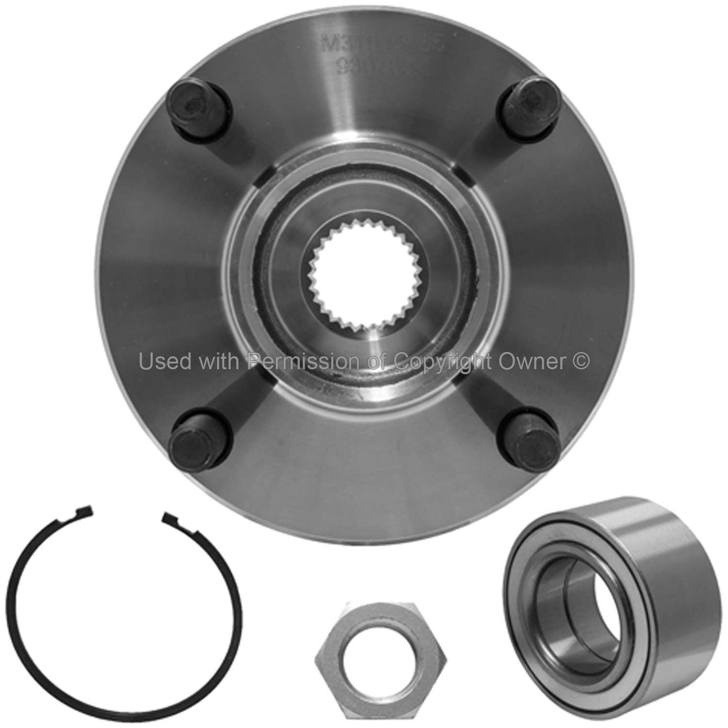 Front View of Front Wheel Hub Repair Kit MPA WH930705K