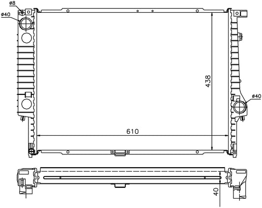 Radiator NISSENS 60596A For BMW 535i 735i M5