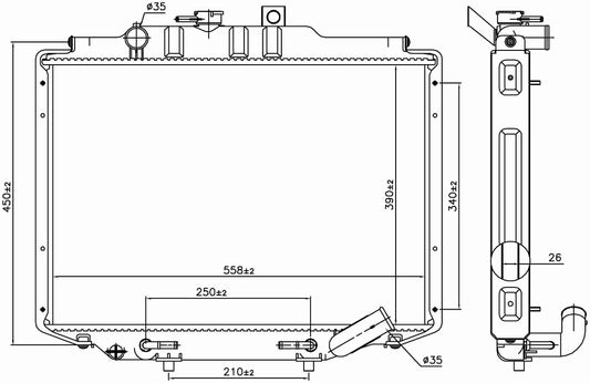 Front Radiator 606672