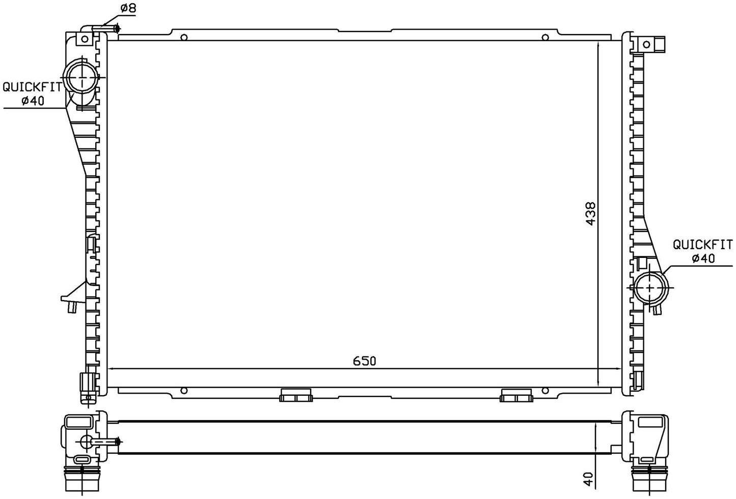 Radiator NISSENS 60754A For BMW 750iL 540i 740iL M5 Z8