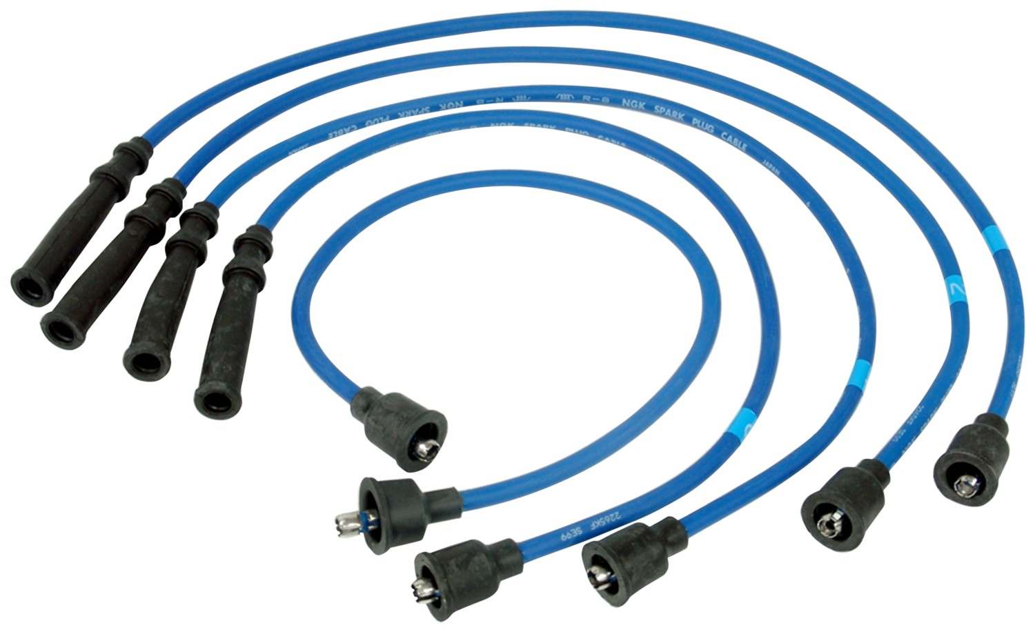 Front View of Spark Plug Wire Set NGK 8123