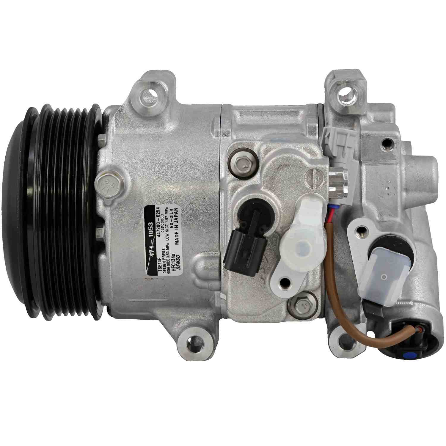 Angle View of A/C Compressor DENSO 471-1553