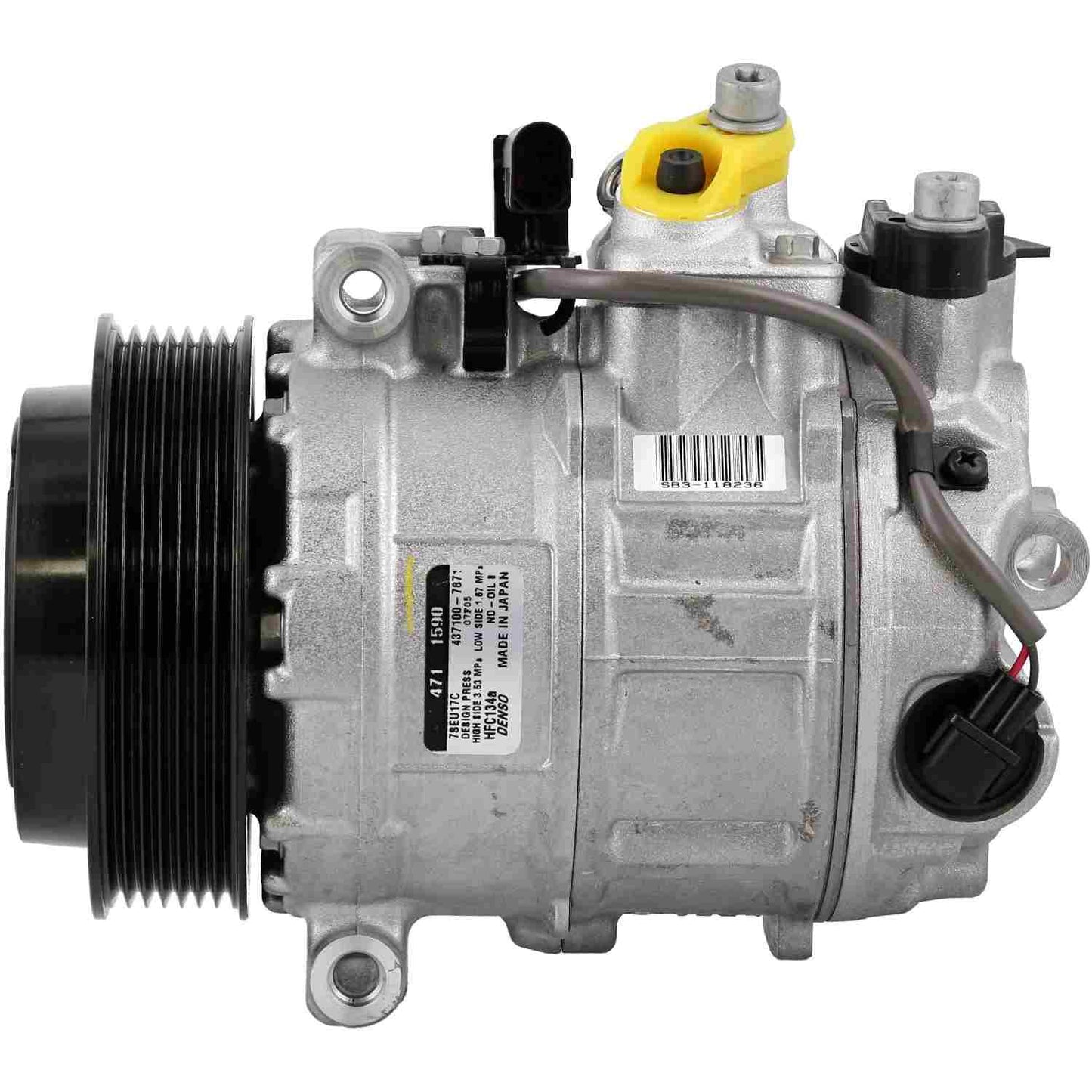 Angle View of A/C Compressor DENSO 471-1590