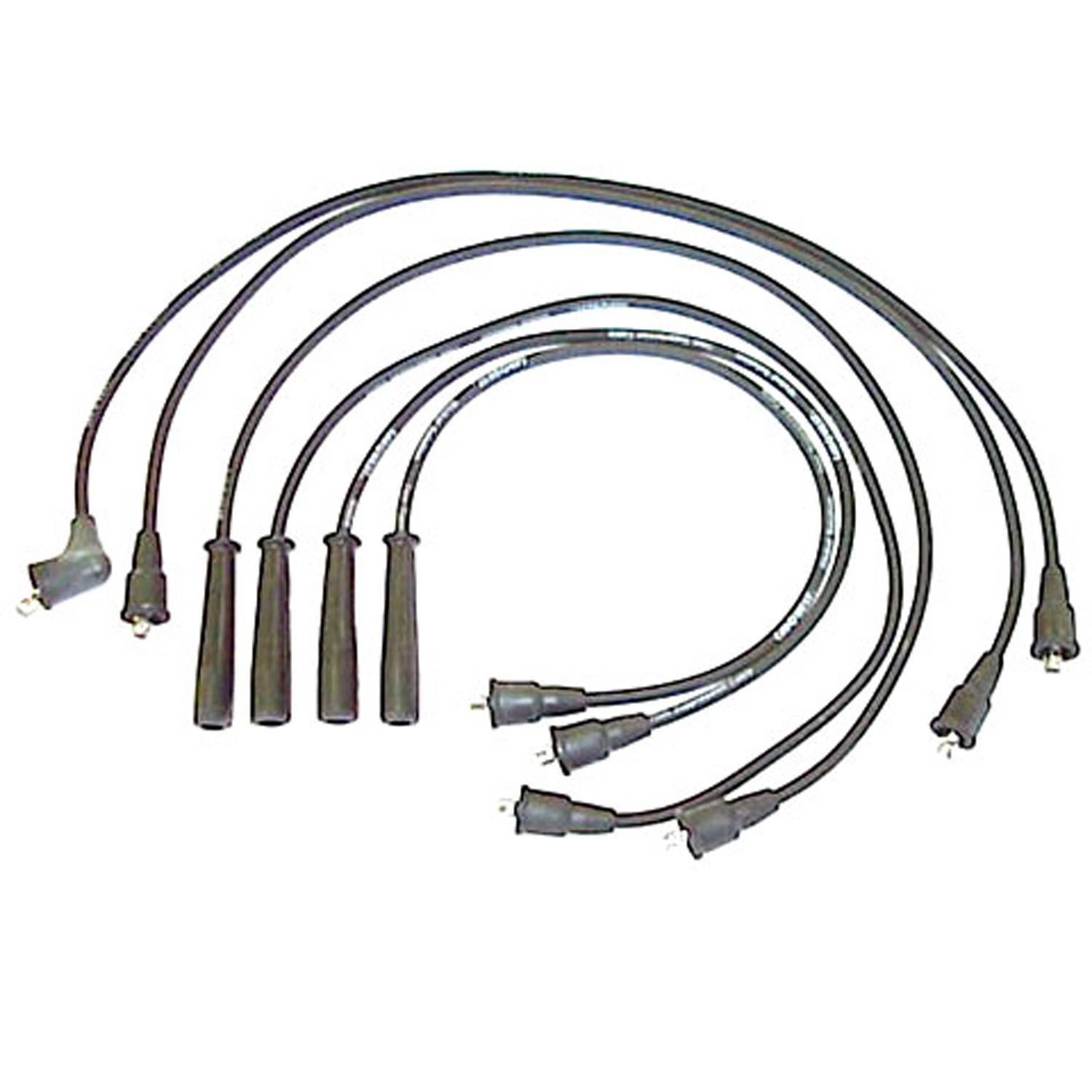 Front View of Spark Plug Wire Set DENSO 671-4002