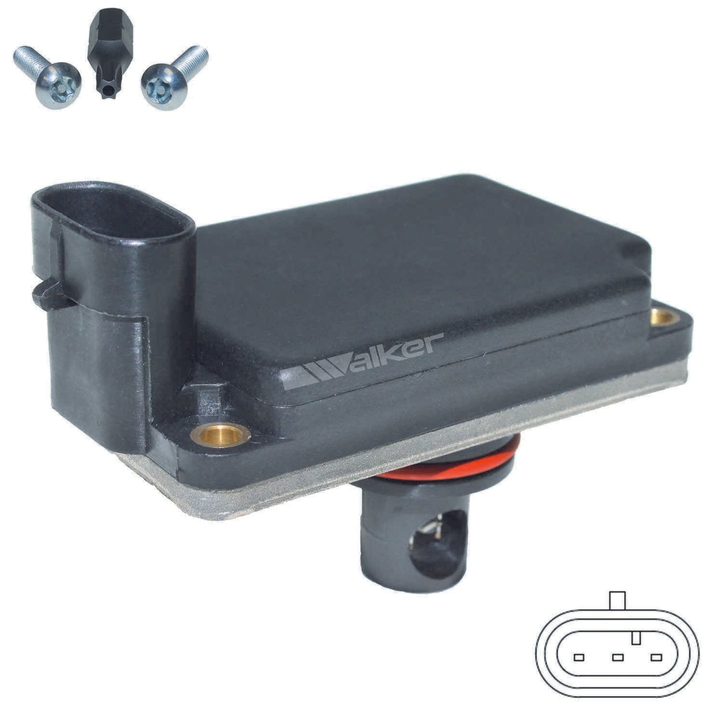 Front View of Mass Air Flow Sensor WALKER 245-1058