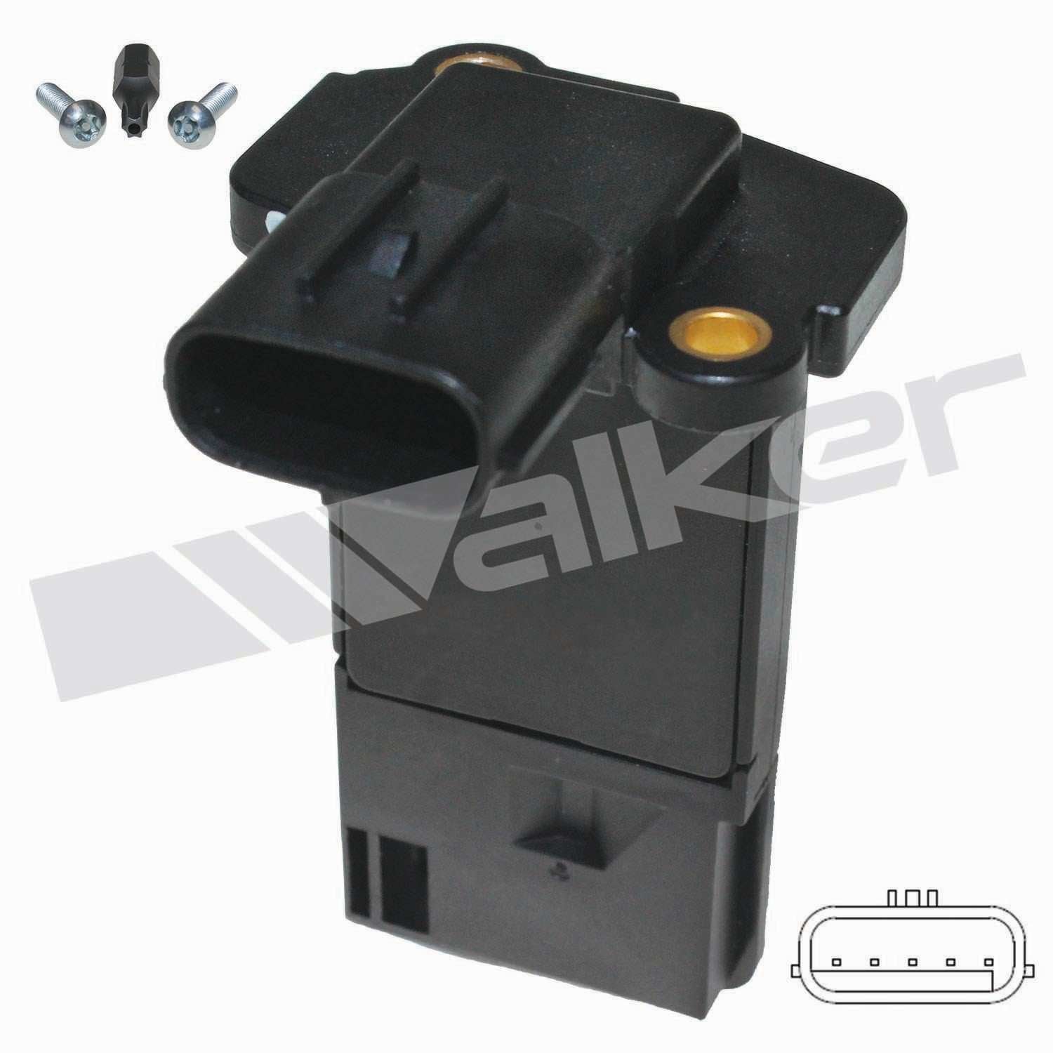 Front View of Mass Air Flow Sensor WALKER 245-1194