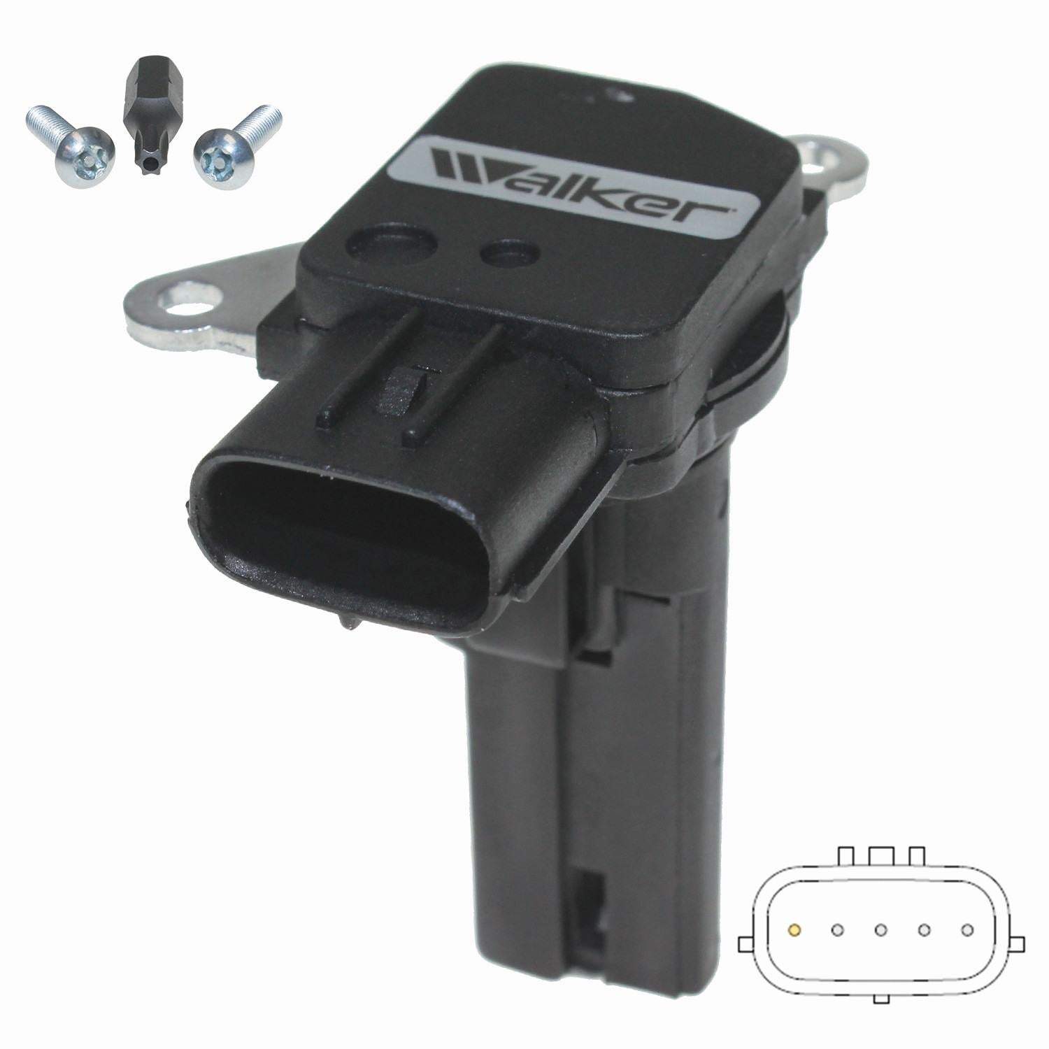 Front View of Mass Air Flow Sensor WALKER 245-1244