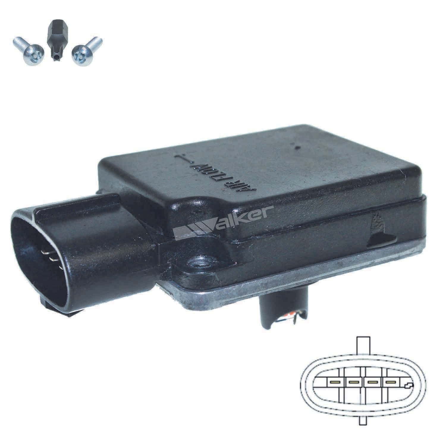 Front View of Mass Air Flow Sensor WALKER 245-2012